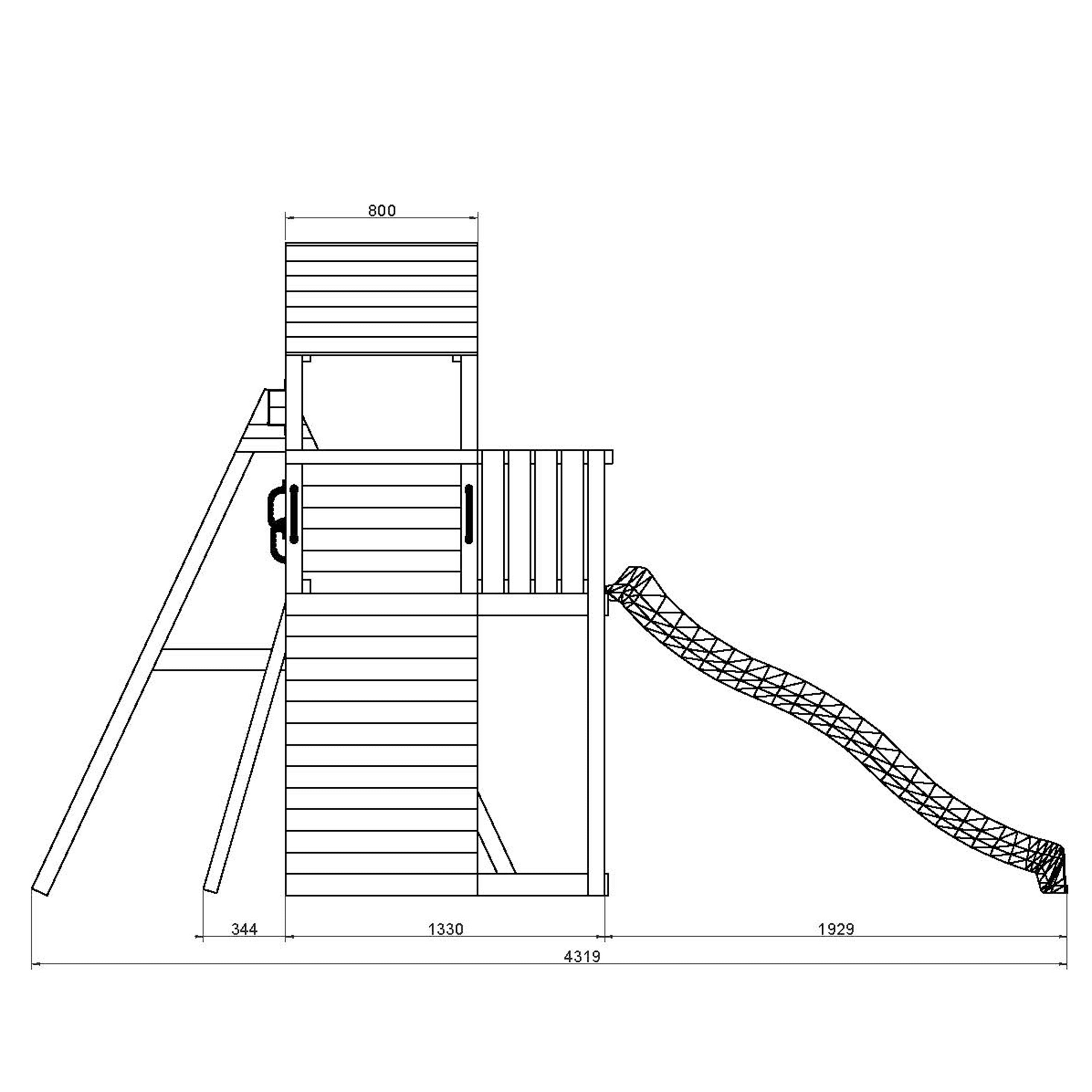 Boomer Premium Wooden Play Tower | Outdoor Kids Climbing Frame