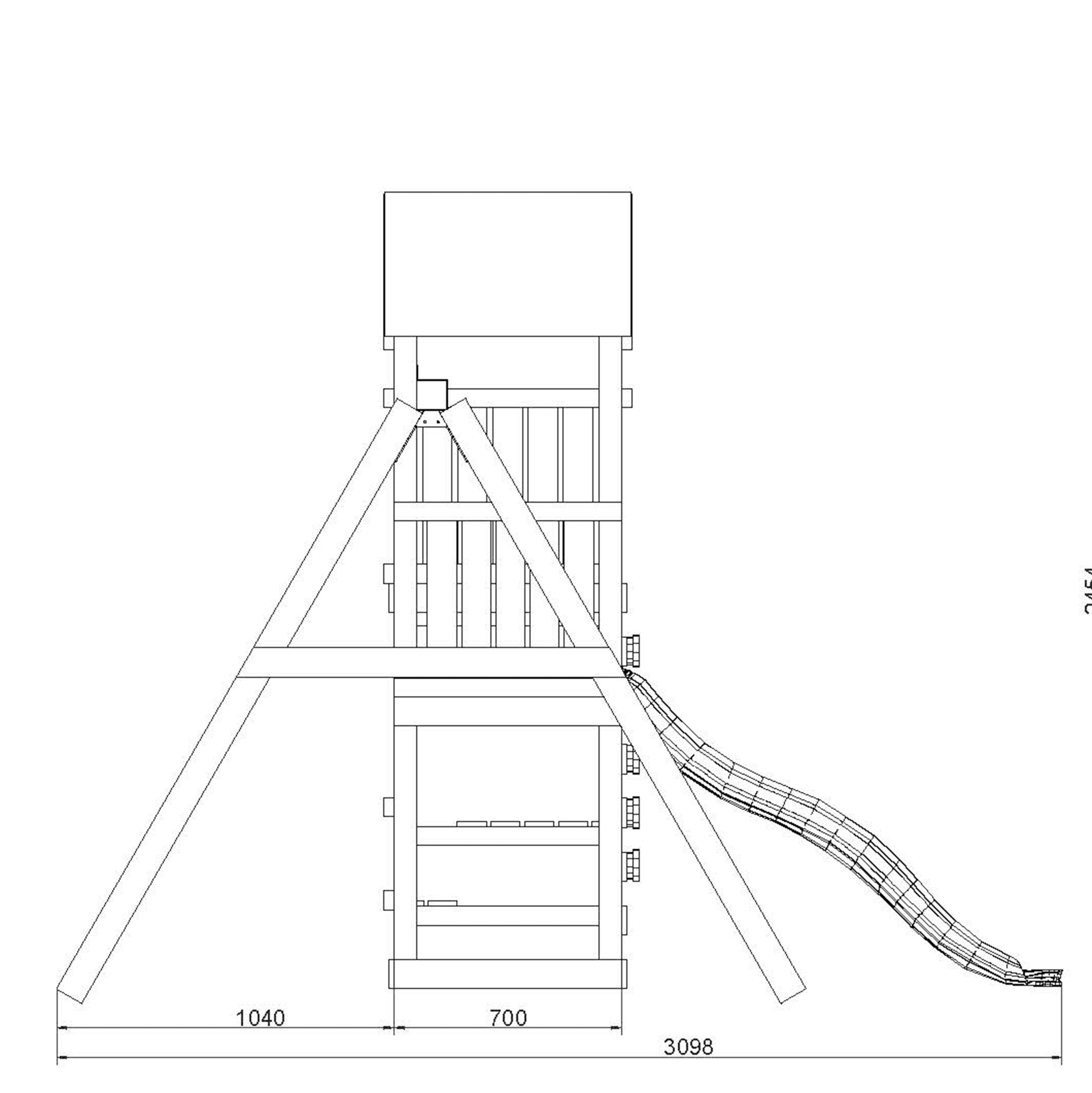 Chester Premium Wooden Play Tower | Outdoor Kids Climbing Frame
