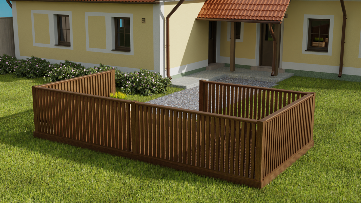 Rectangular Decking Kit With Balustrades V.4