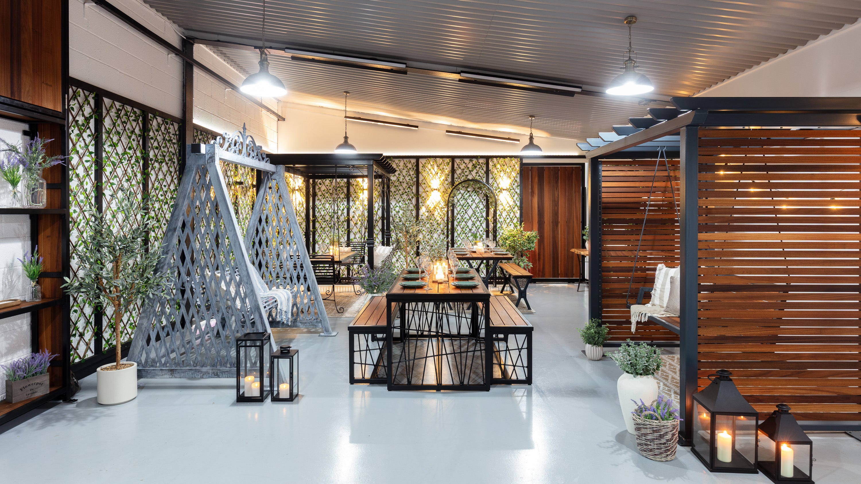 Galvanised Steel Pergola Swing Chair | Bespoke Handcrafted Design