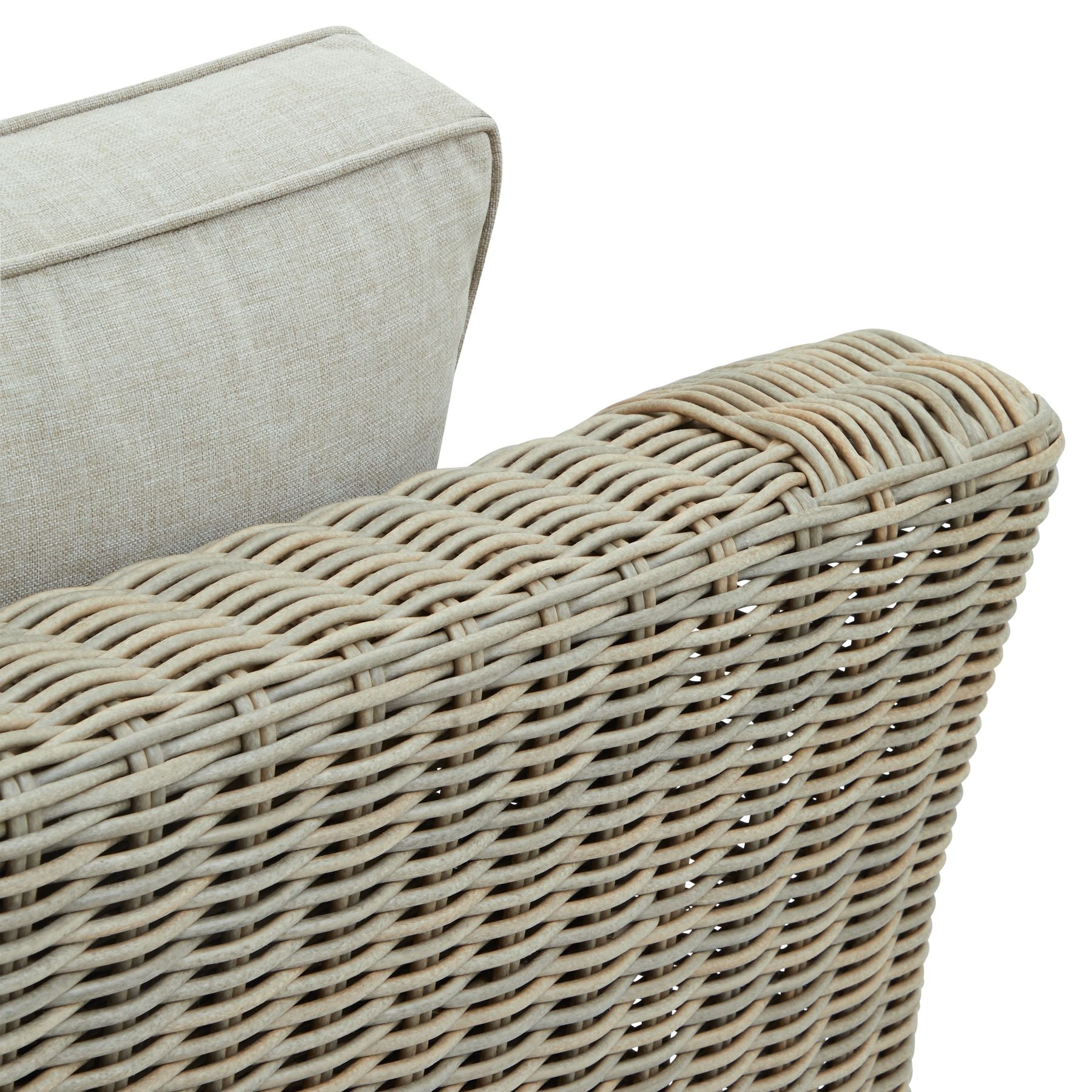 Capri Outdoor Armchair - All-Weather HDPE Wicker with Quick-Dry Cushions