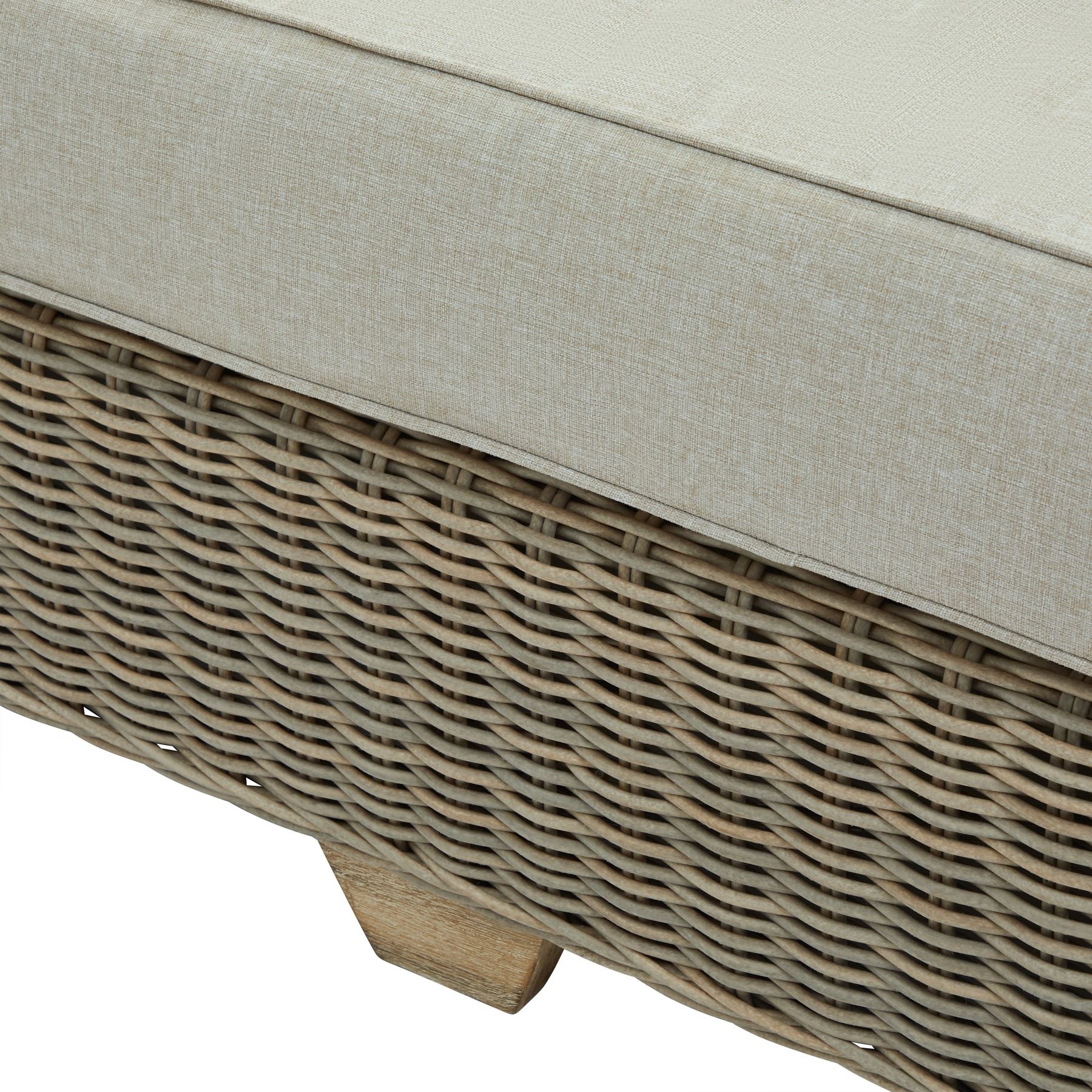 Capri 3 Seater Outdoor Sofa - All-Weather HDPE Wicker with Quick-Dry Cushions