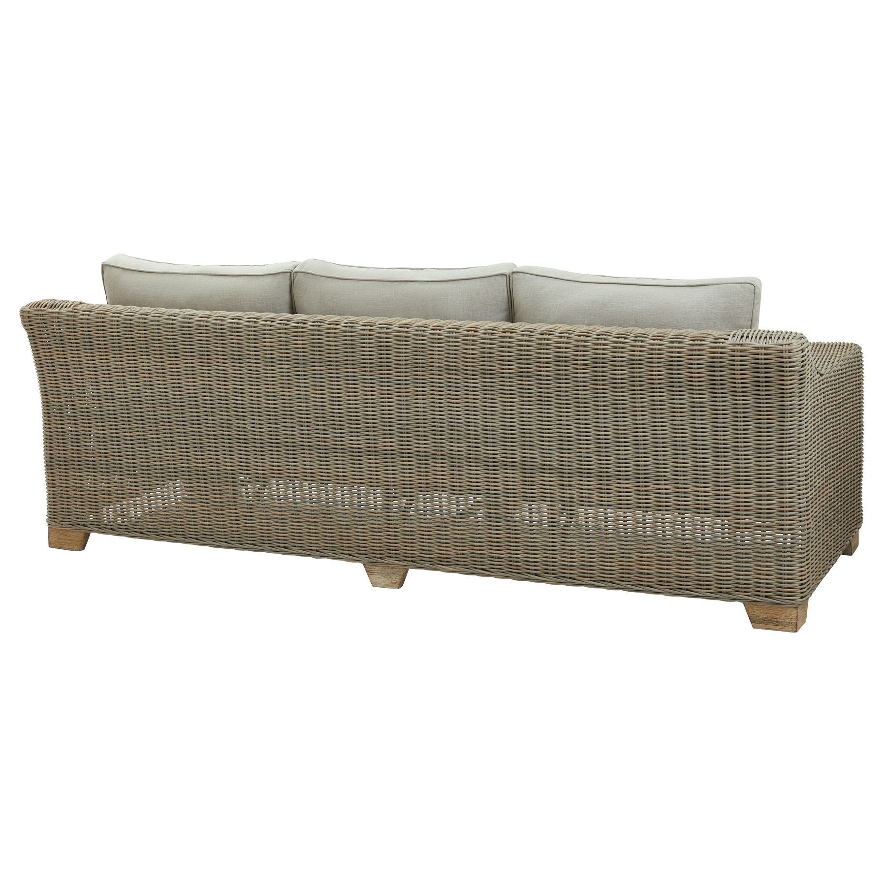 Capri 3 Seater Outdoor Sofa - All-Weather HDPE Wicker with Quick-Dry Cushions