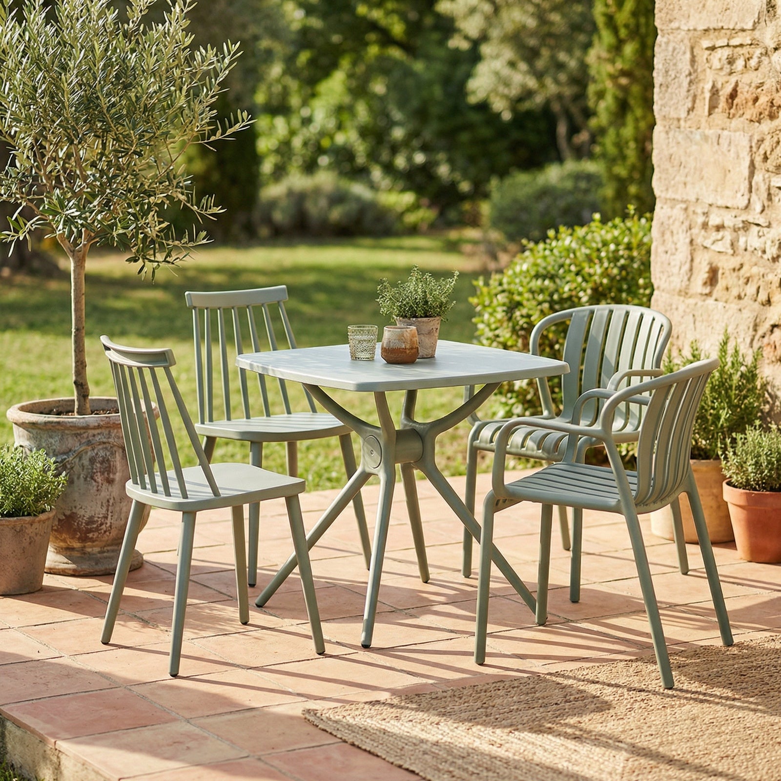 Alto French Grey Table | 80x80cm Outdoor Garden Table