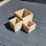 Small Corner Wooden Planter