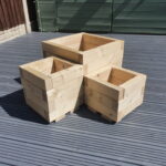 Small Corner Wooden Planter