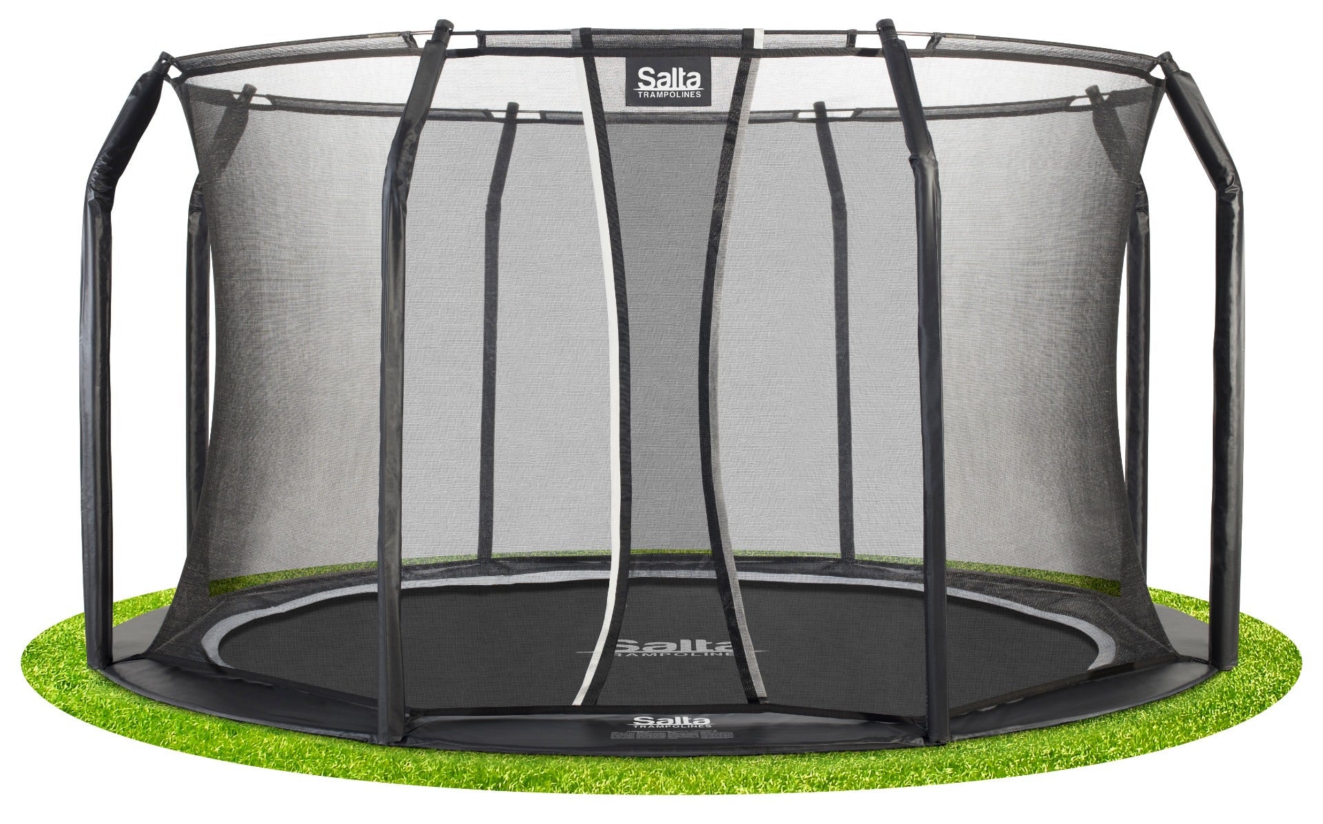 13ft Salta Black Royal Baseground Round Trampoline with Enclosure