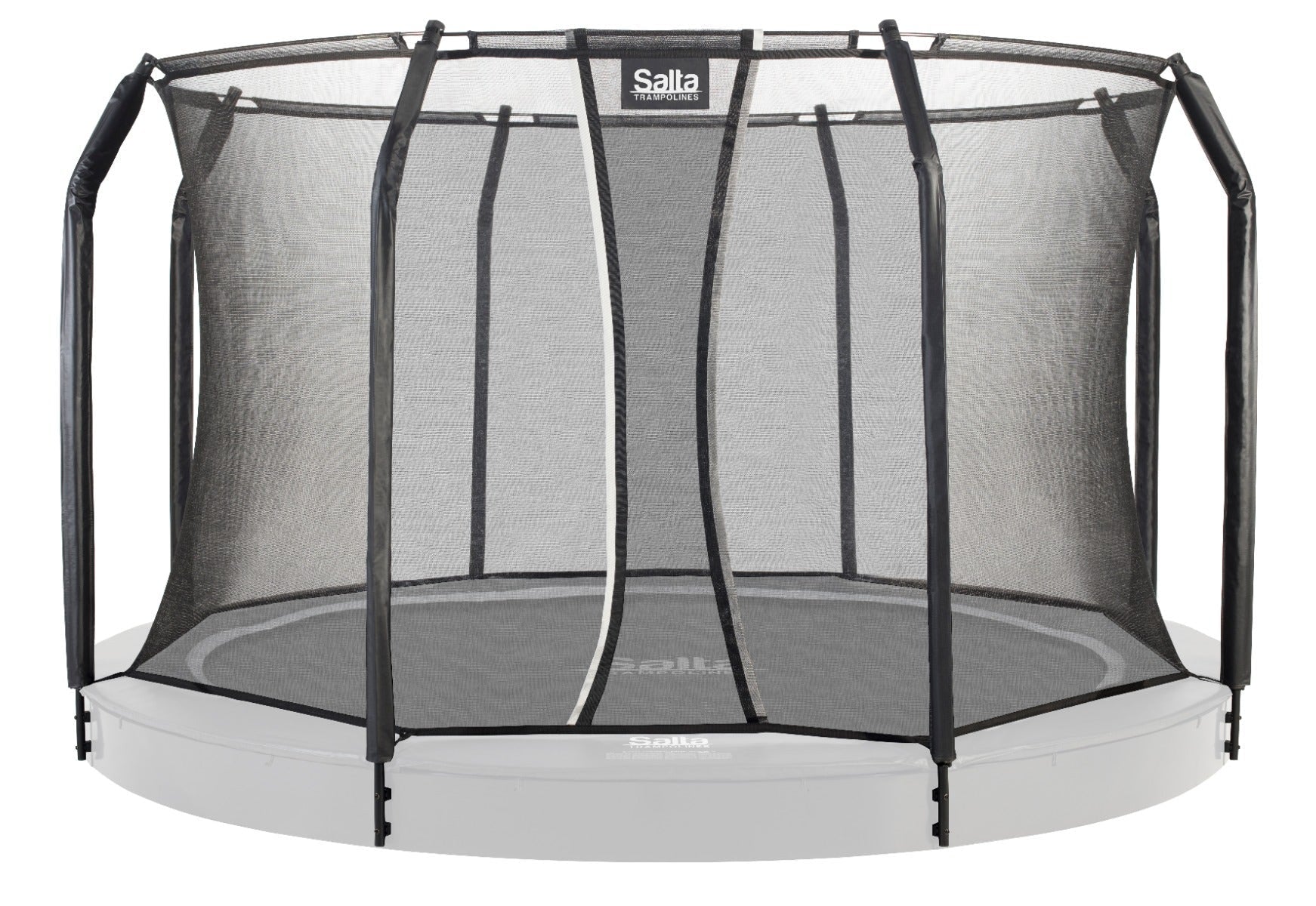 13ft Salta Black Royal Baseground Round Trampoline with Enclosure