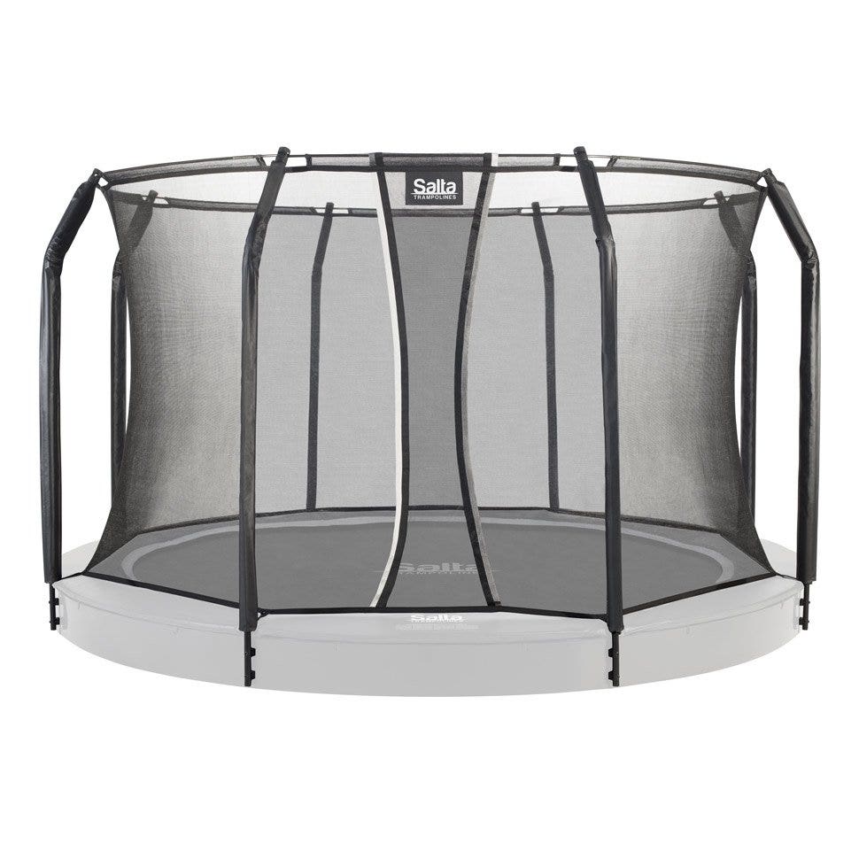 14ft Salta Royal Baseground Black Round Trampoline with Enclosure