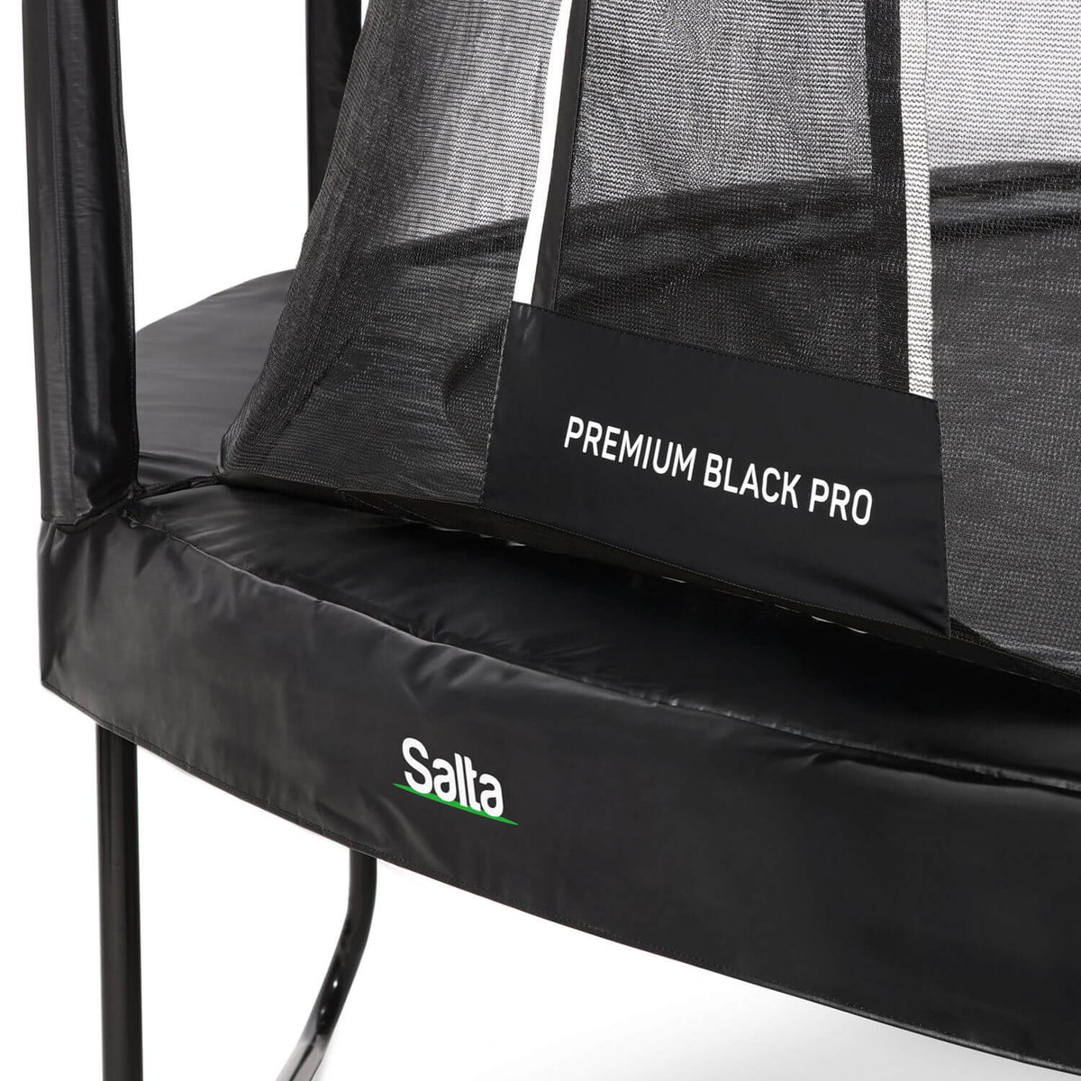 Salta 8.5ft Premium Black Pro Round Trampoline + Safety Net
