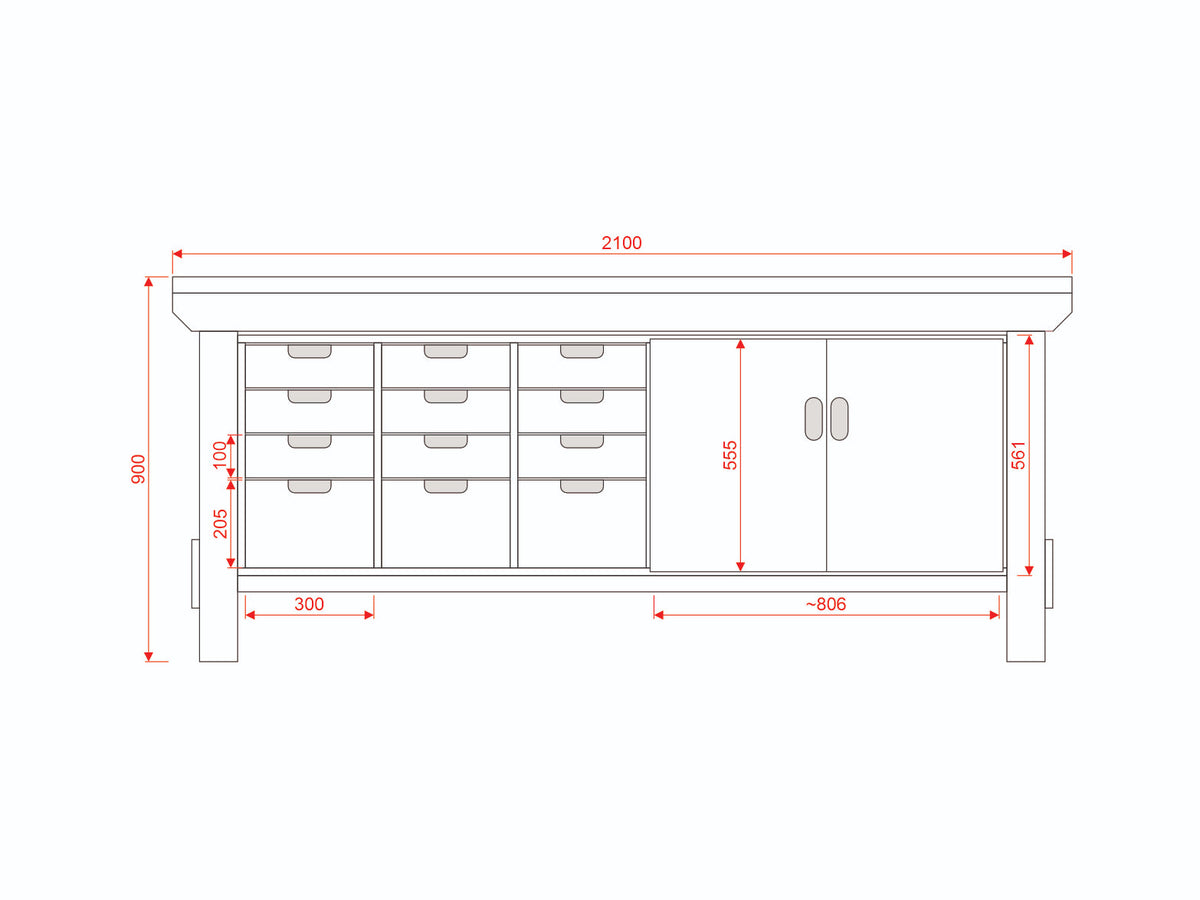 Acorn Heavy-duty Cupboard Workbench (V.1)