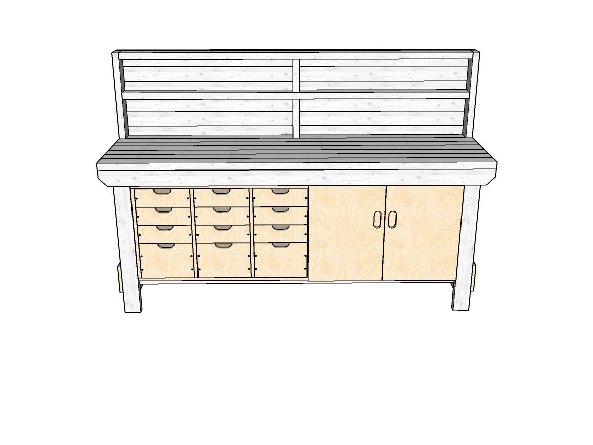 Acorn Heavy-duty Cupboard Workbench (V.1)