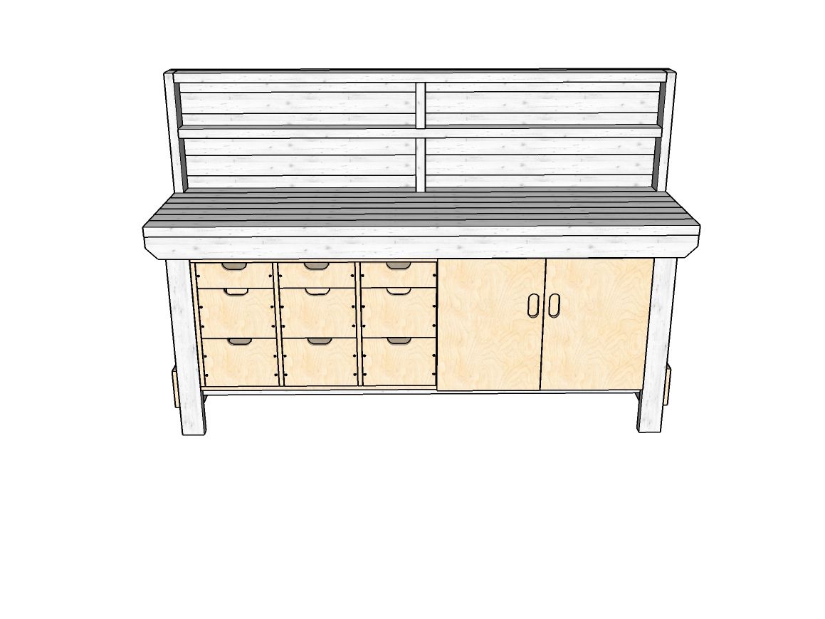Acorn Heavy-duty Cupboard Workbench (V.2)
