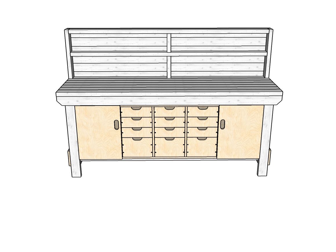 Acorn Heavy-duty Cupboard Workbench (V.6)