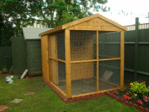 8ft x 5ft Walk-In Apex Aviary – Pressure Treated Timber & Galvanised Wire