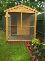 8ft x 5ft Walk-In Apex Aviary – Pressure Treated Timber & Galvanised Wire