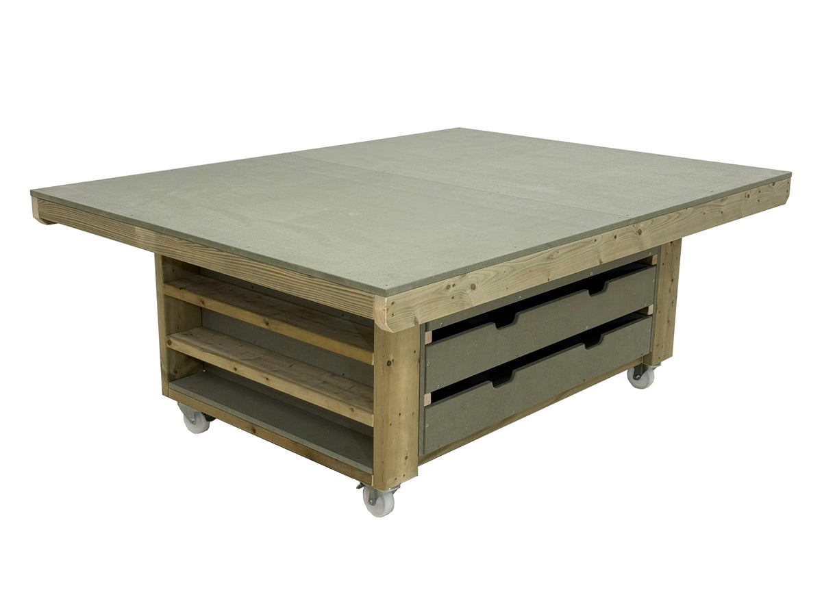 Art/craft table, project workbench with storage V.4
