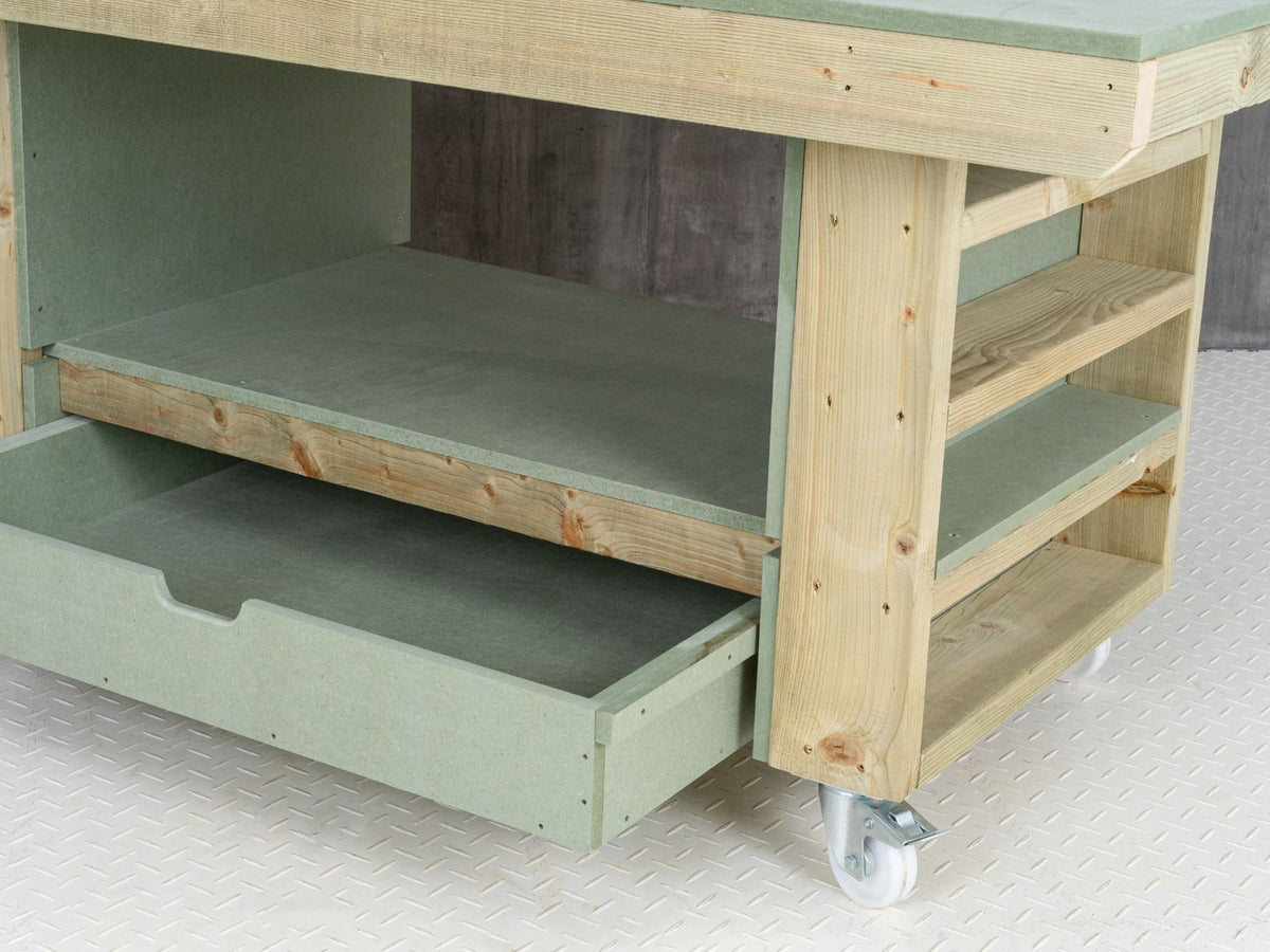 Art/craft table, project workbench with storage V.2.