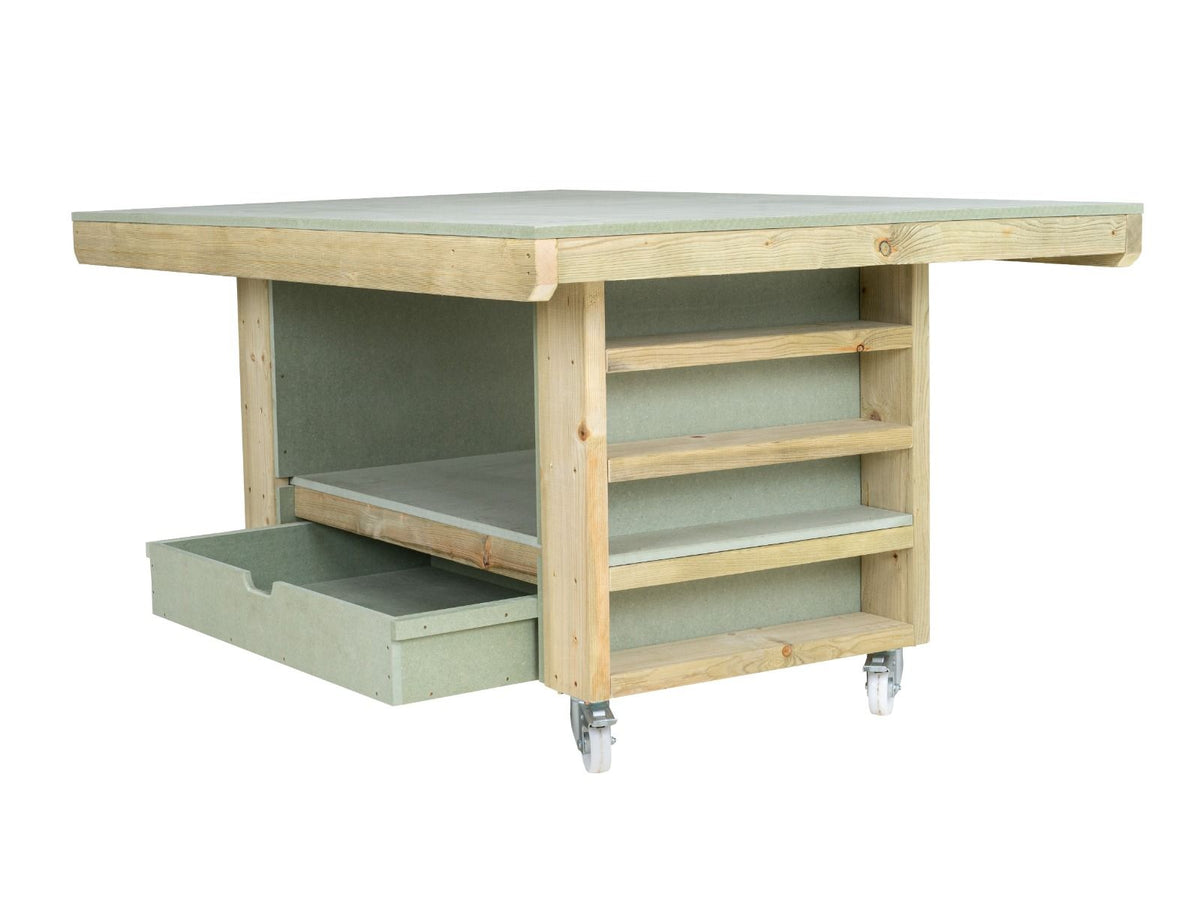 Art/craft table, project workbench with storage V.2.