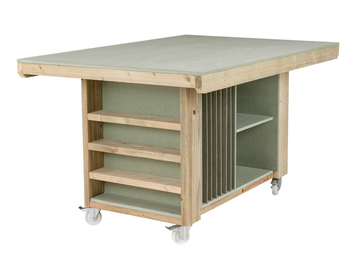 Art/craft table, project workbench with storage V.3.