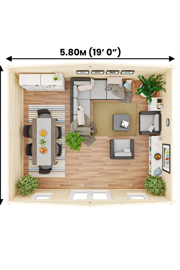 The Bears Cave 19mm Log Cabin