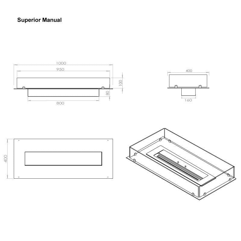 Foco Free 1000 Bioethanol Fireplace