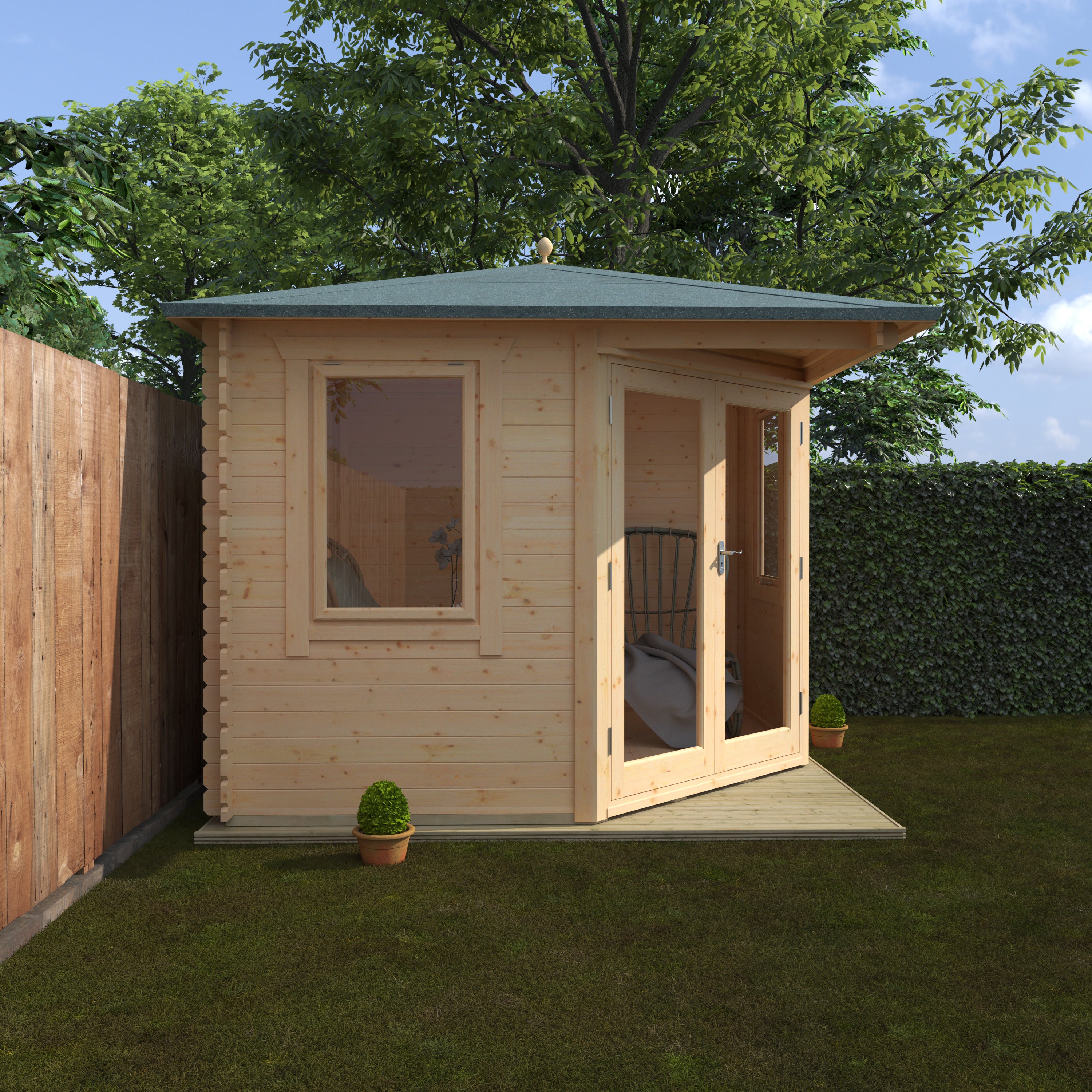 THE BRADWELL Corner 28 mm Log Cabin