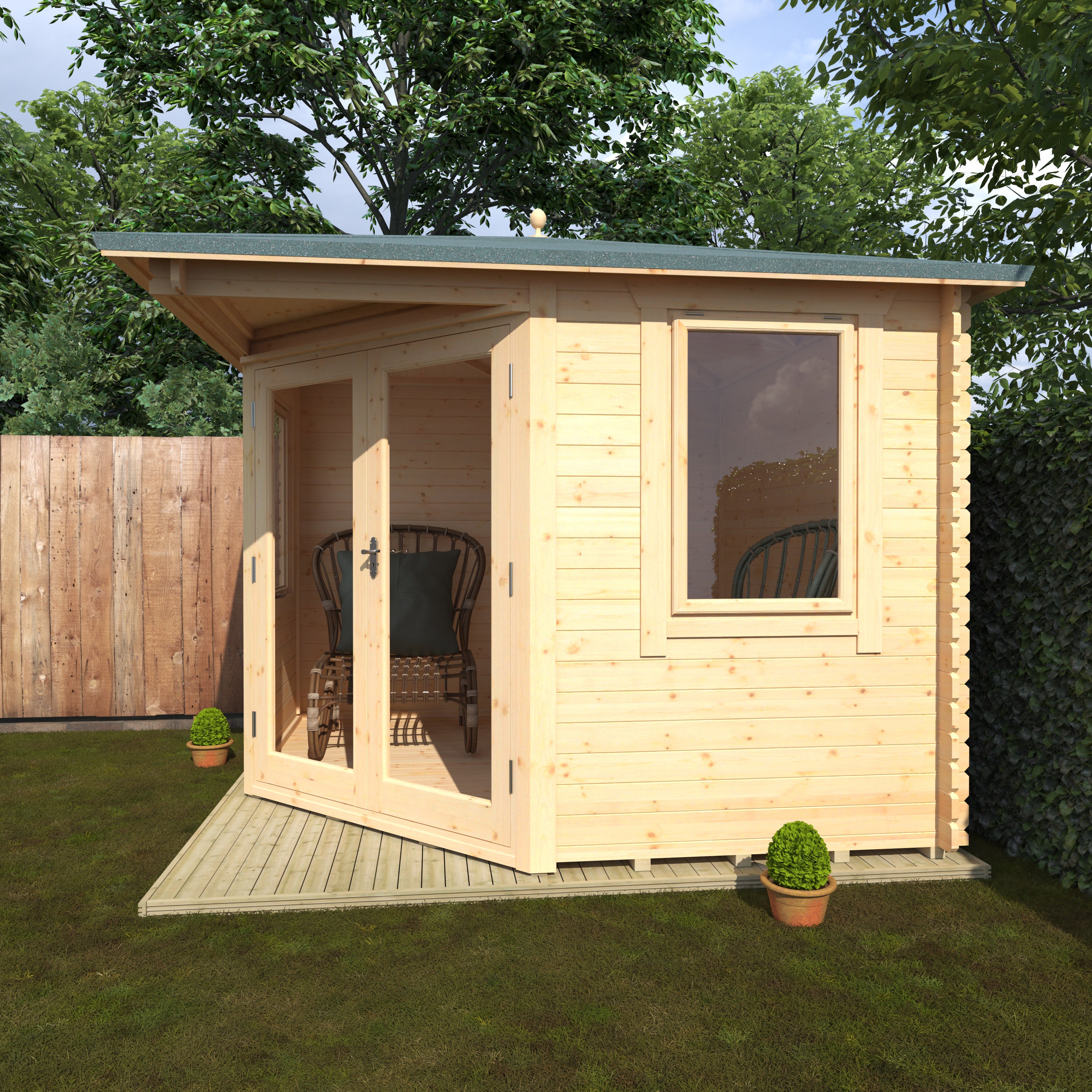 THE BRADWELL Corner 28 mm Log Cabin