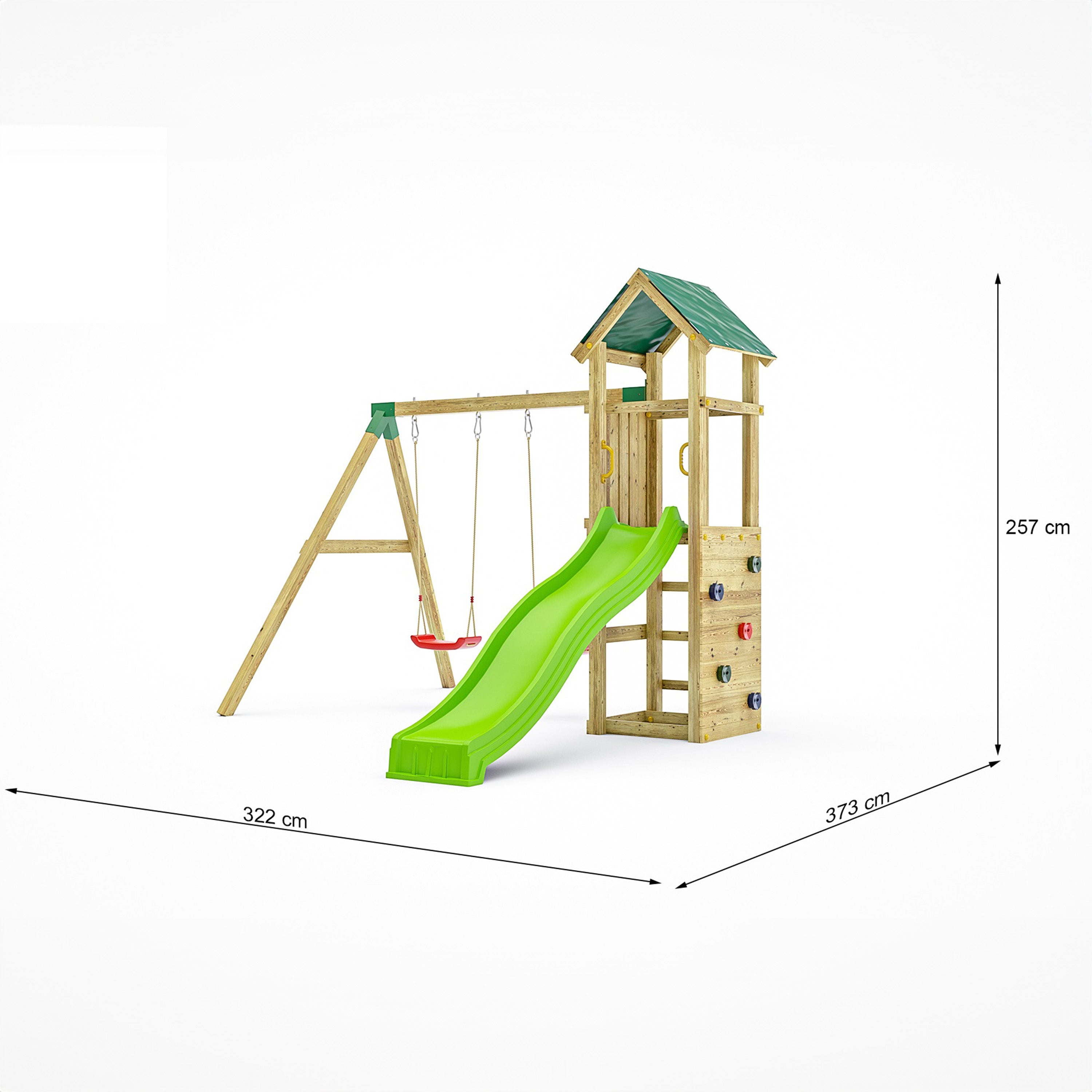 Charly Premium Wooden Play Tower | Outdoor Kids Climbing Frame