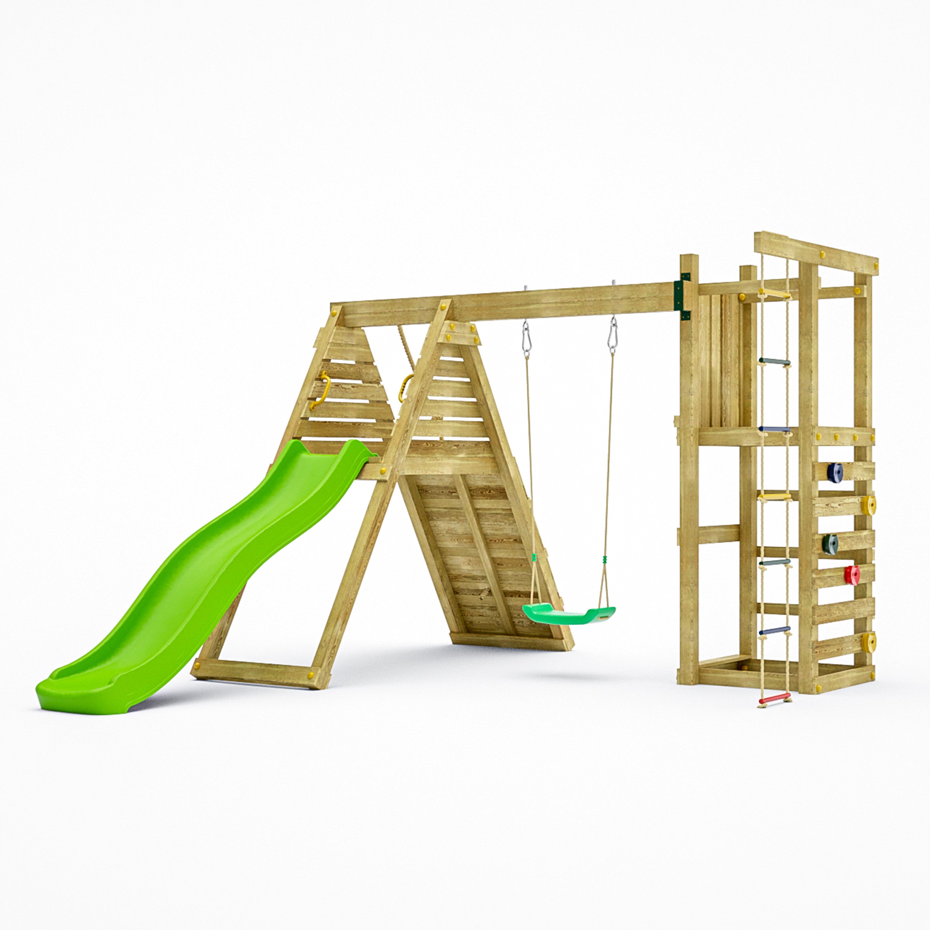 Climber Premium Wooden Play Tower | Outdoor Kids Climbing Frame