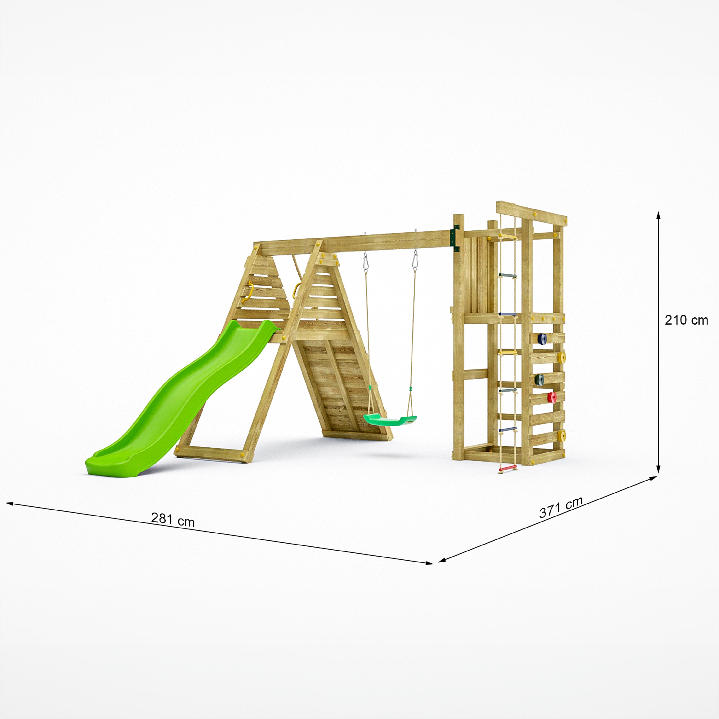 Climber Premium Wooden Play Tower | Outdoor Kids Climbing Frame