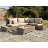 Capri Outdoor Large Corner Set - All-Weather HDPE Wicker with Quick-Dry Cushions