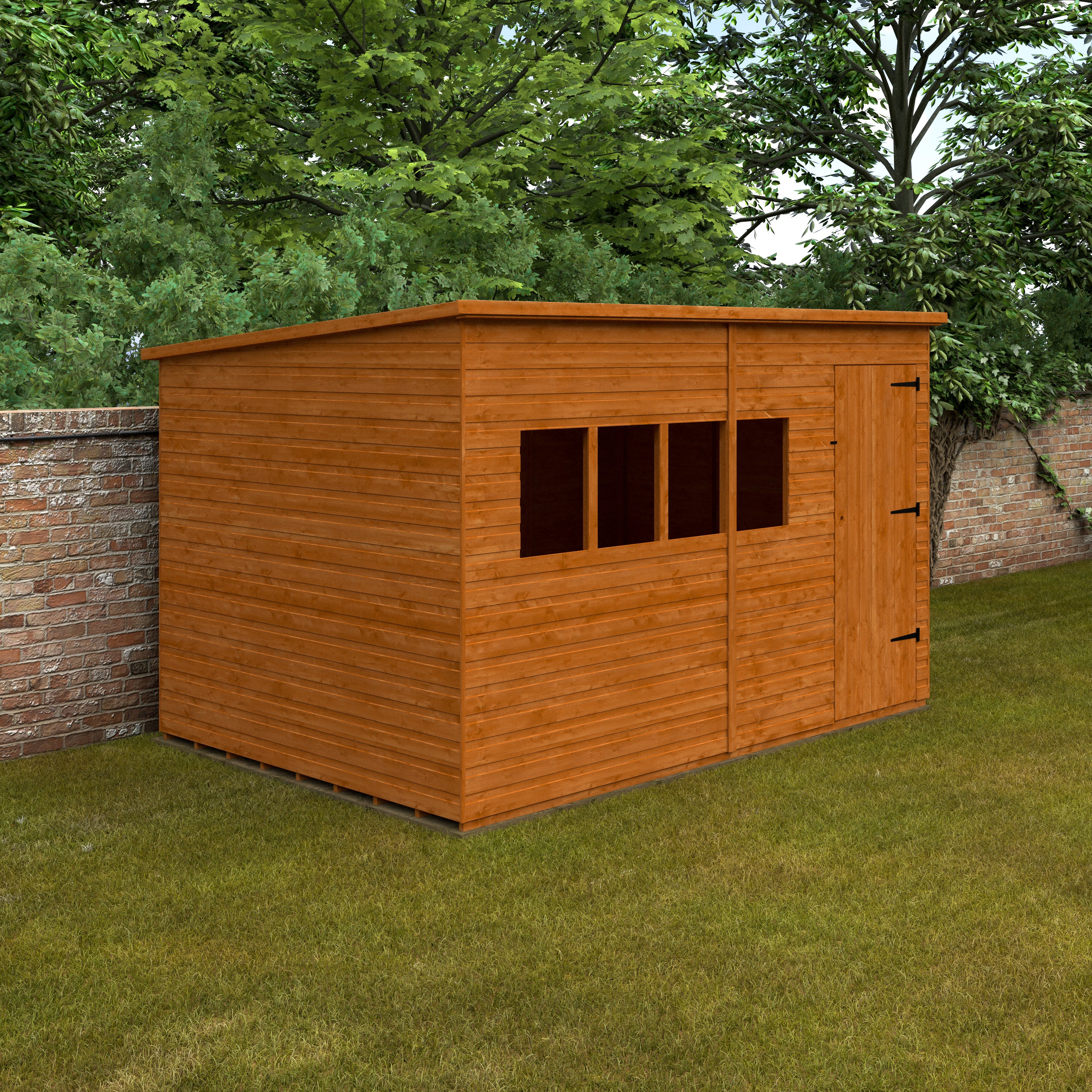 Deluxe Pent Garden Sheds