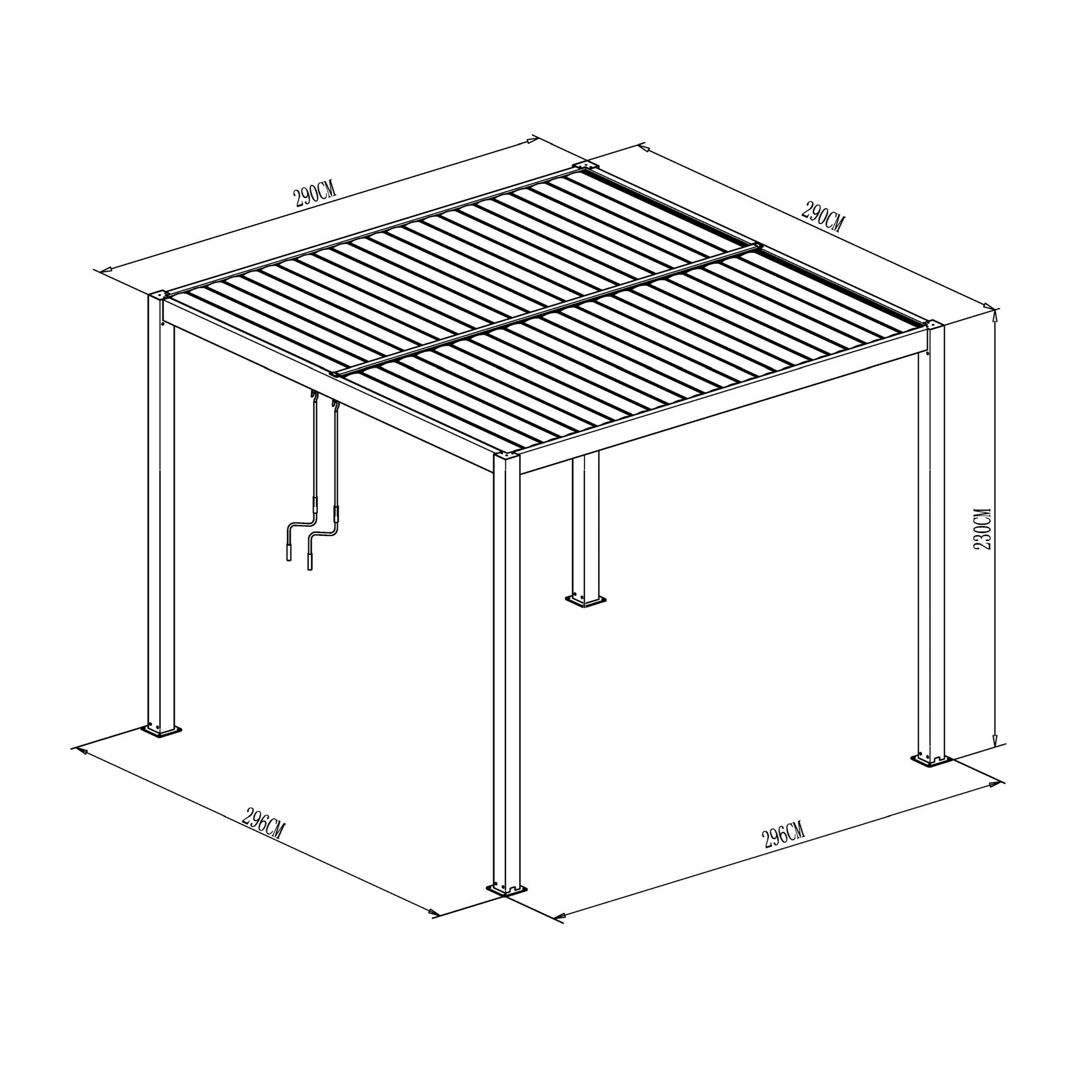Aluminium Pergola with LED Light