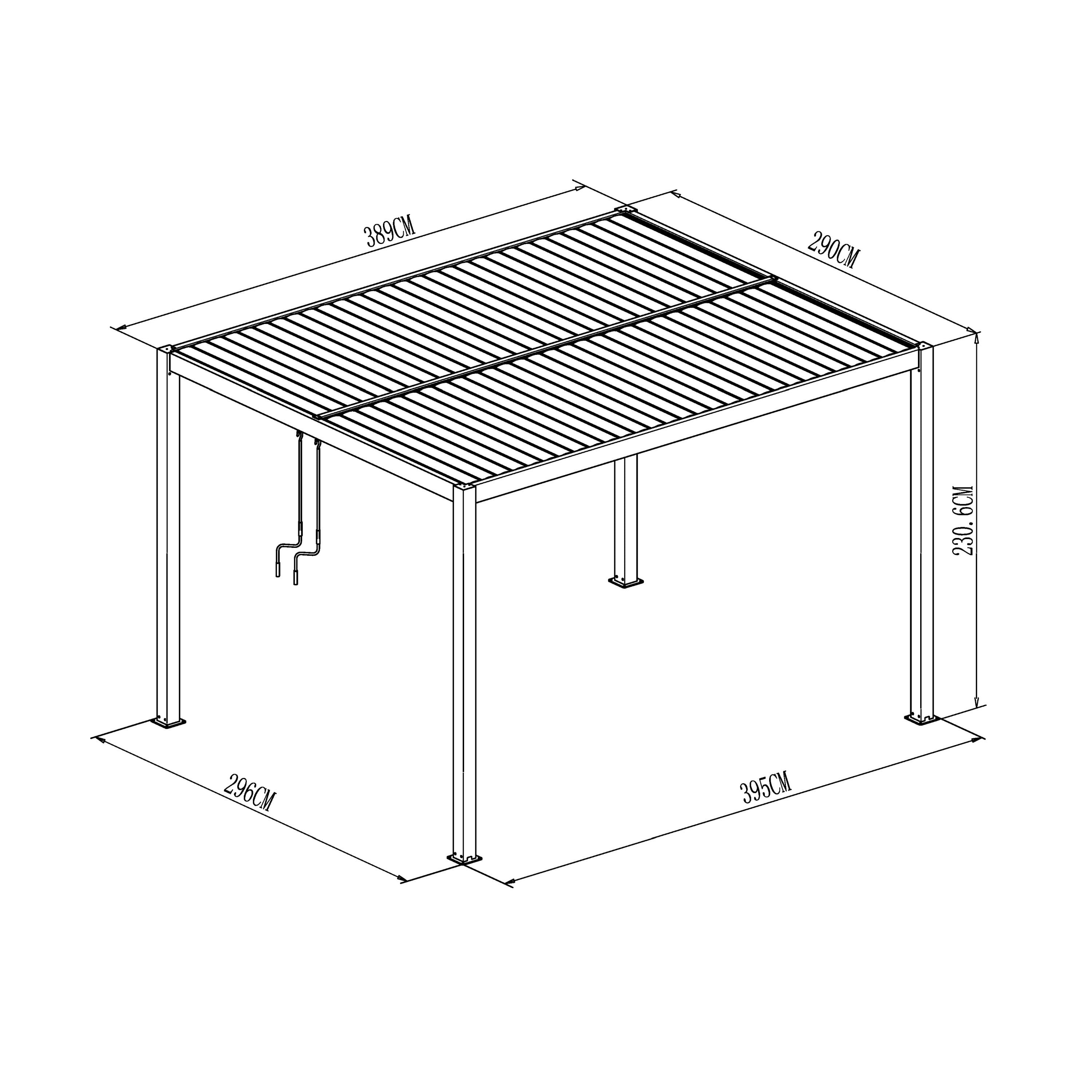 Aluminium Pergola with LED Light