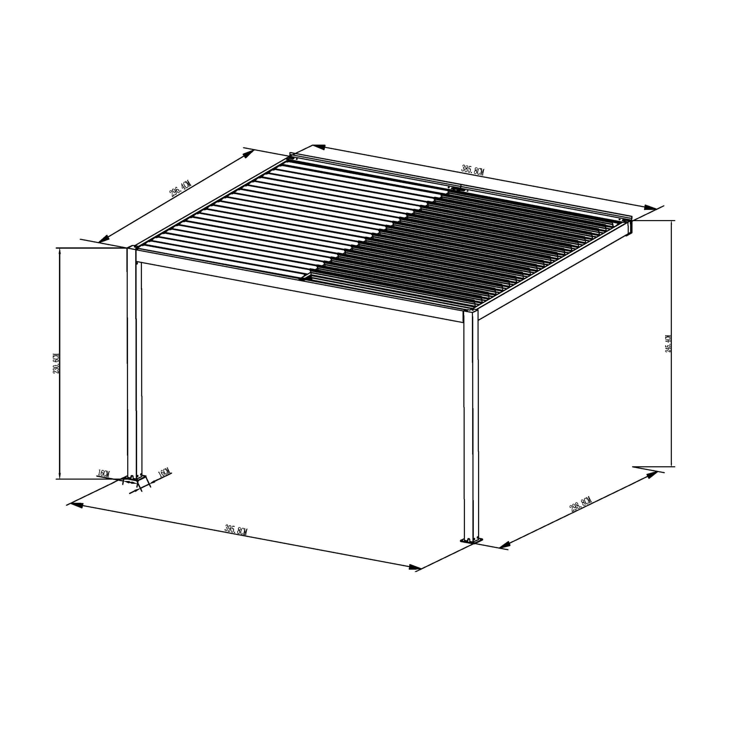 Wall-Mounted Aluminium Pergola