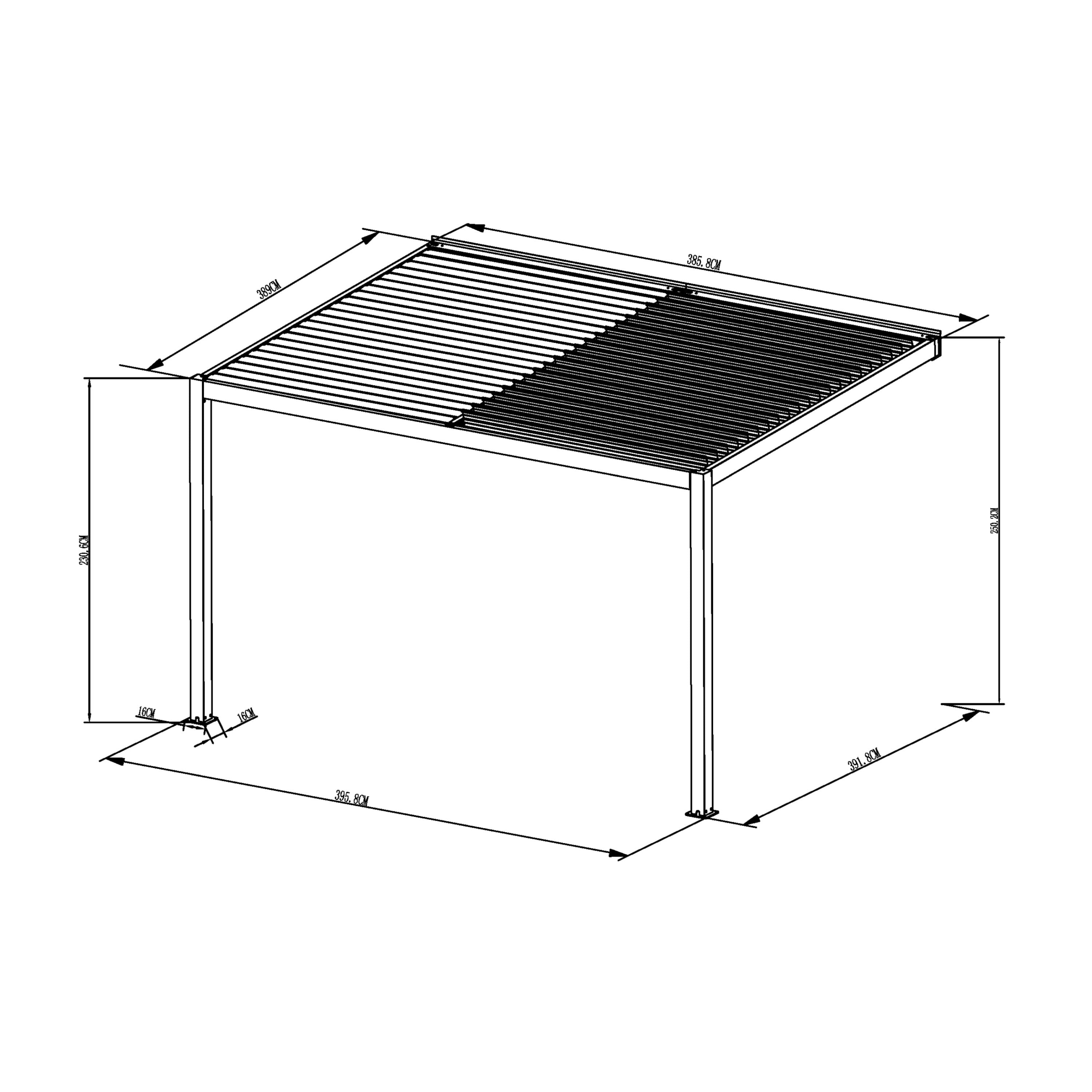 Wall-Mounted Aluminium Pergola