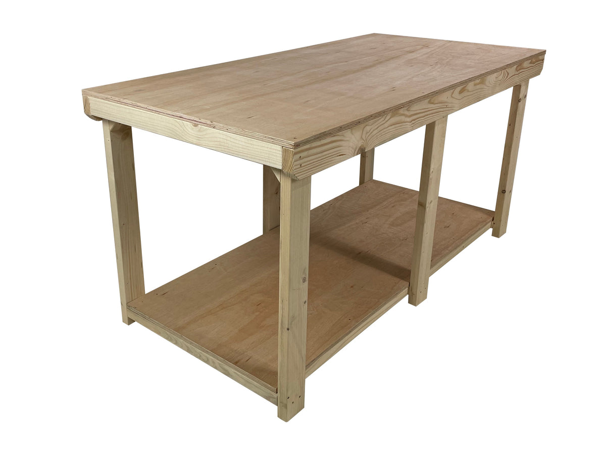 Wooden Workbench Eucalyptus Hardwood Top Depth-3ft