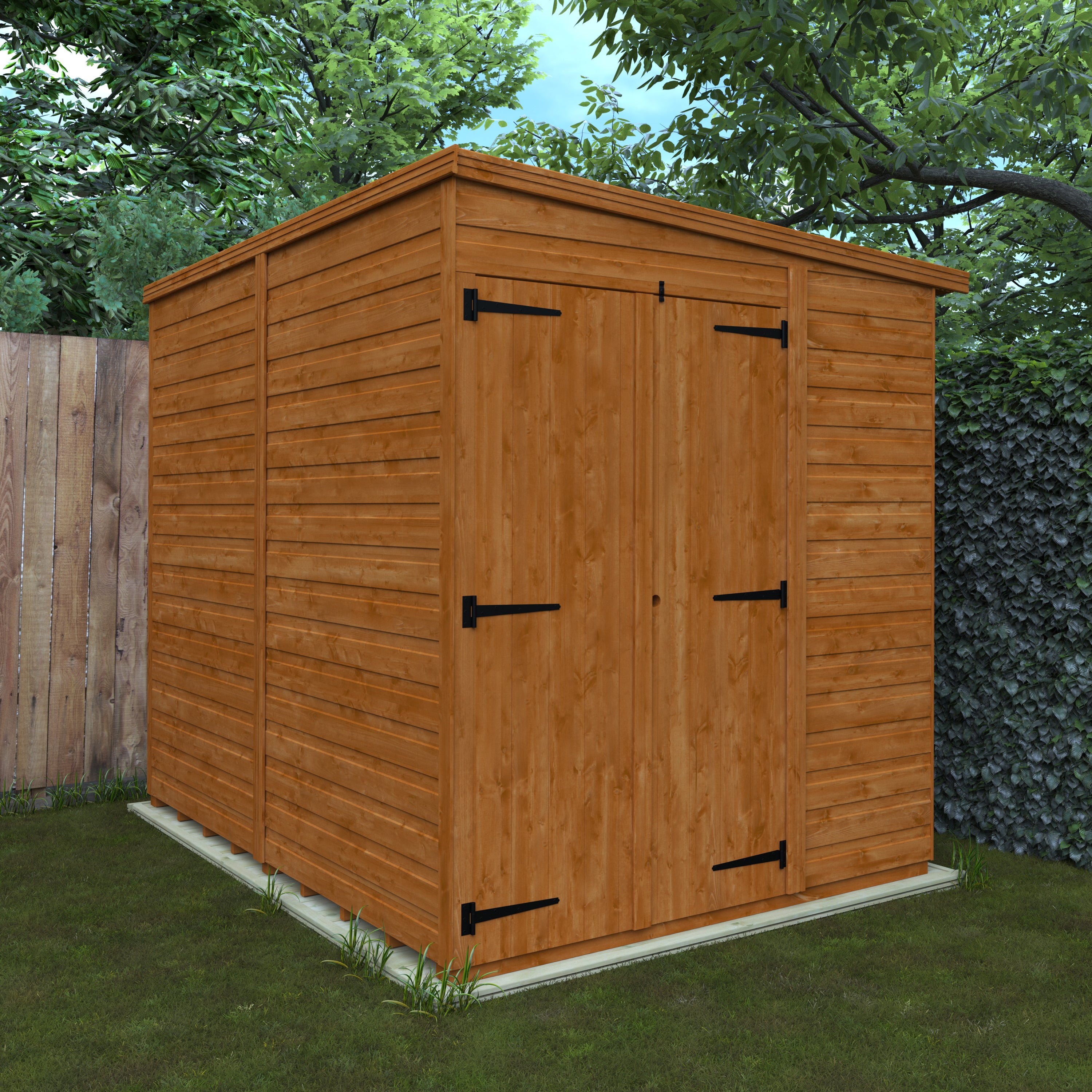 Flexible Pent Windowless Double Door Garden Shed