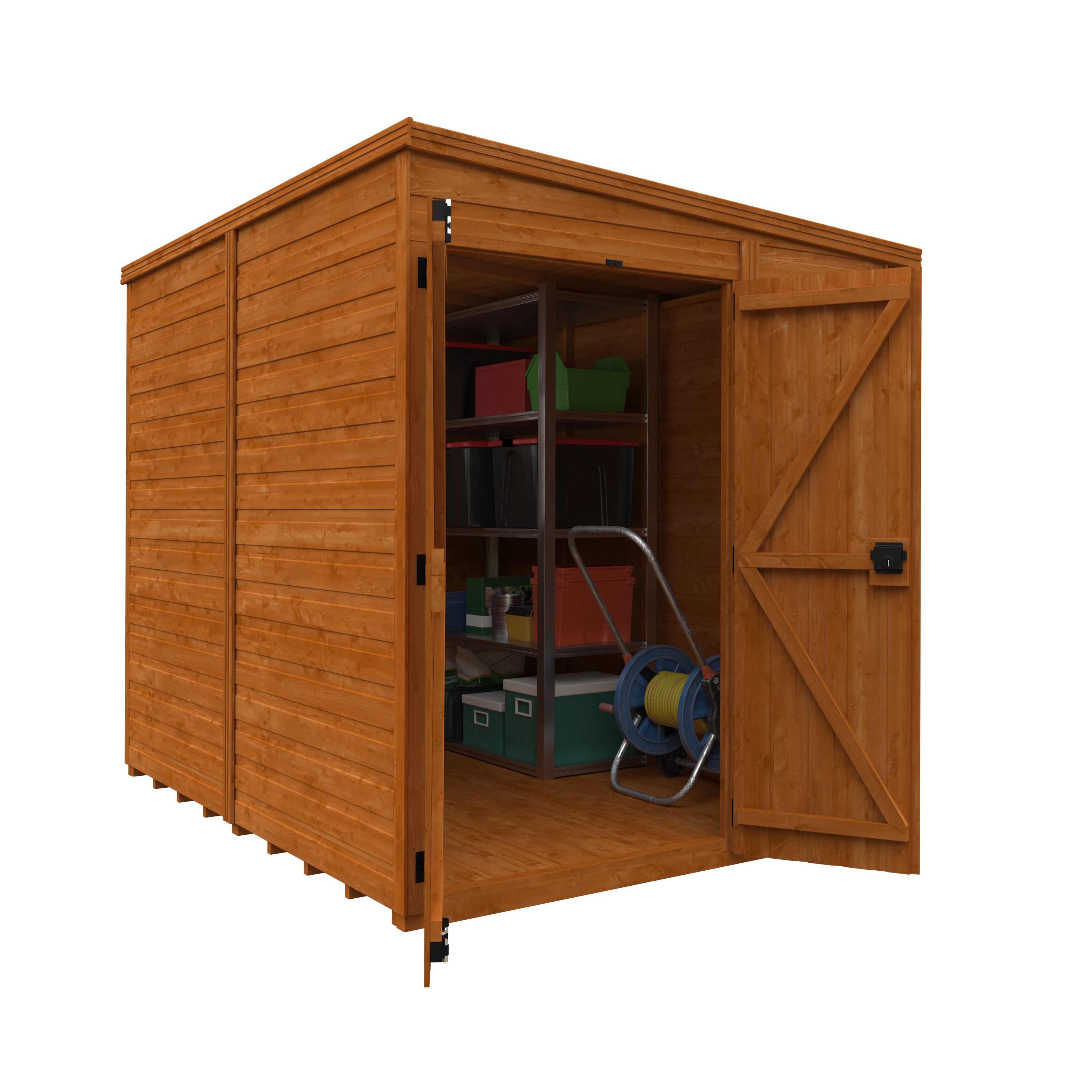 Flexible Pent Windowless Double Door Garden Shed