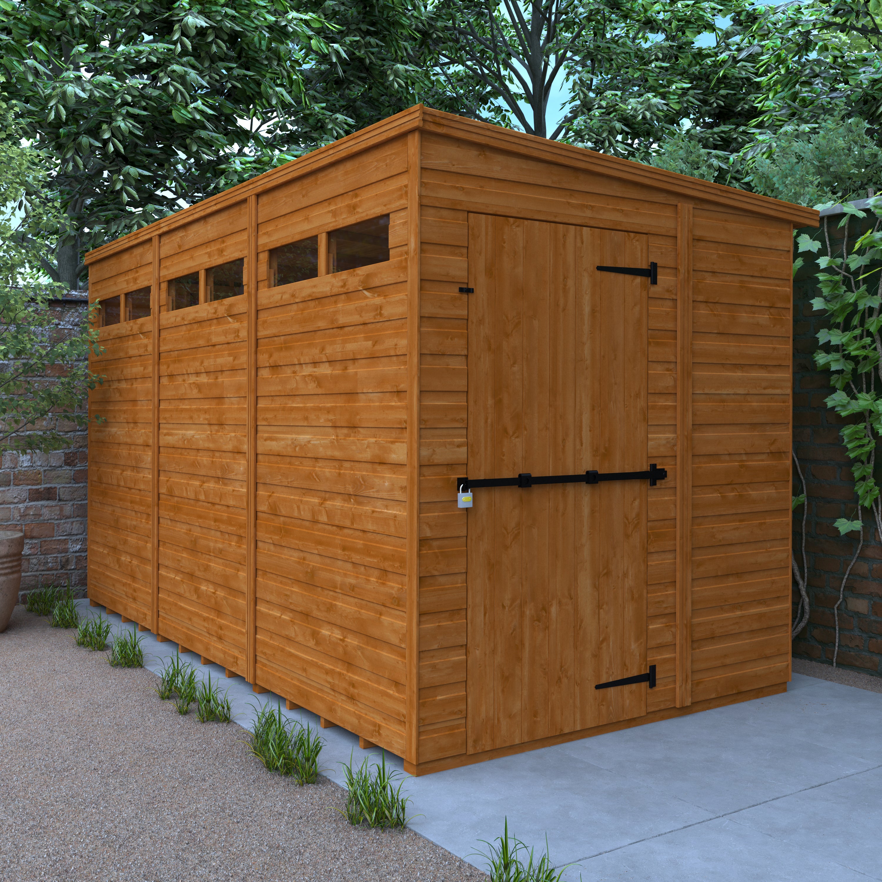 Flex Pent Security Single Door Garden Sheds