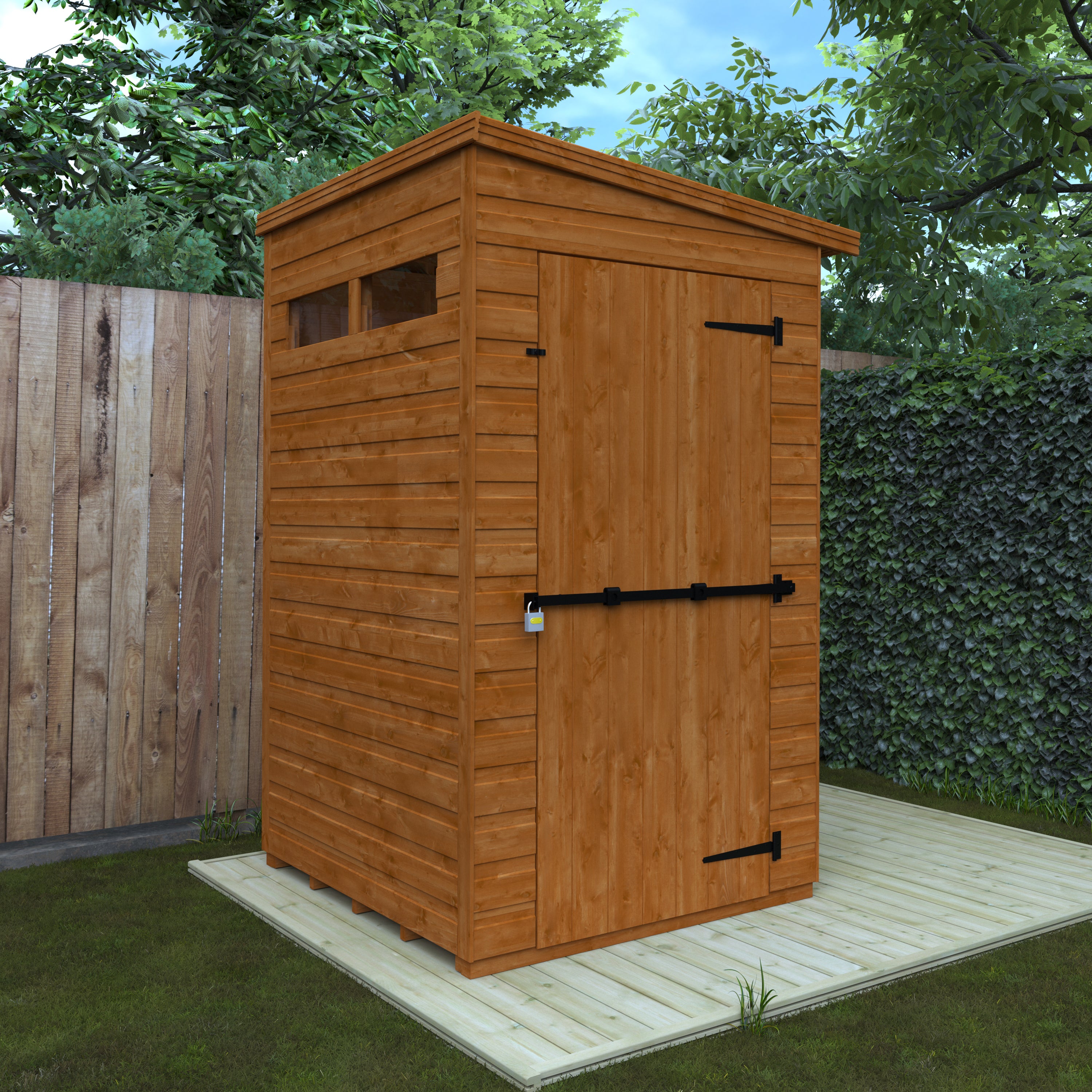 Flex Pent Security Single Door Garden Sheds