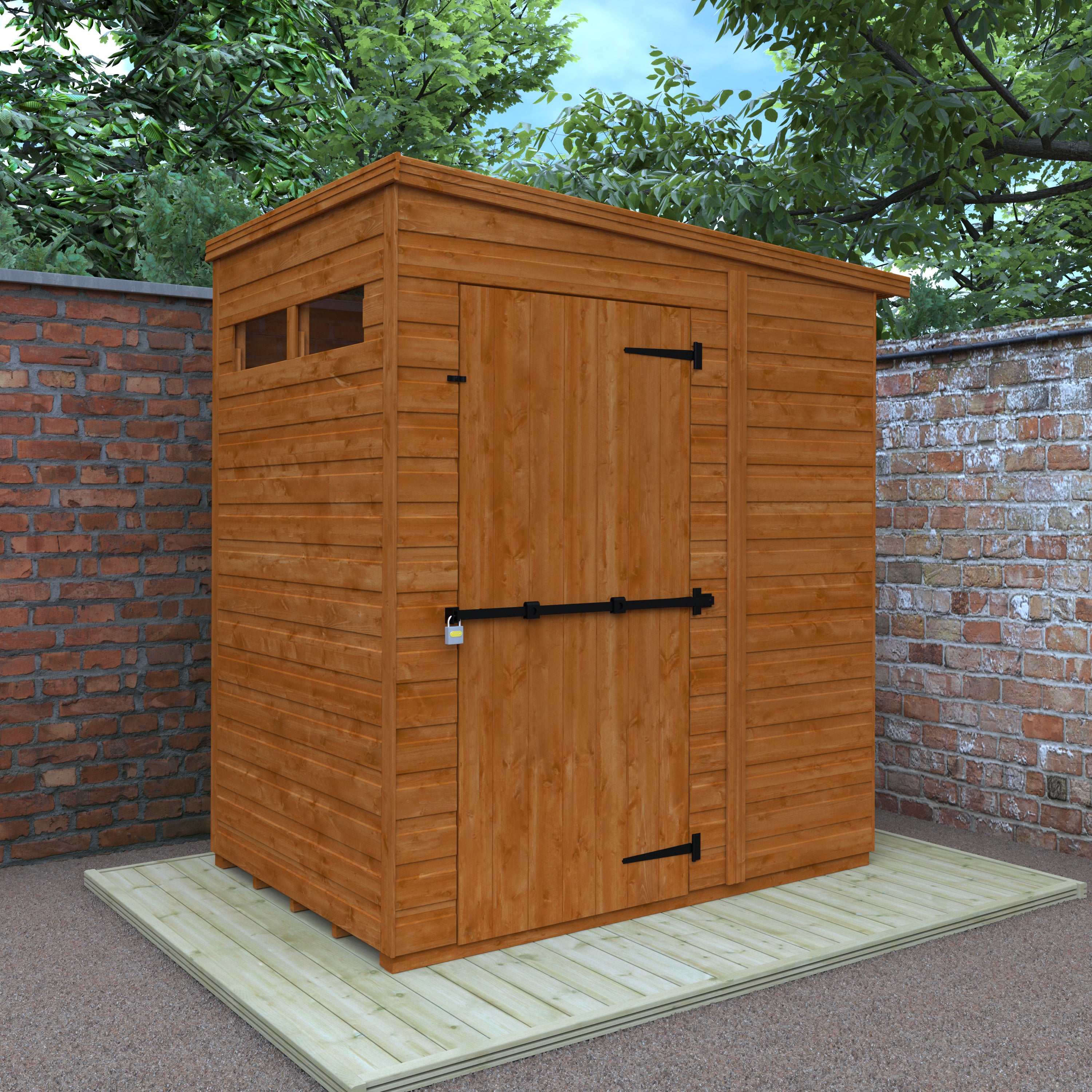 Flex Pent Security Single Door Garden Sheds