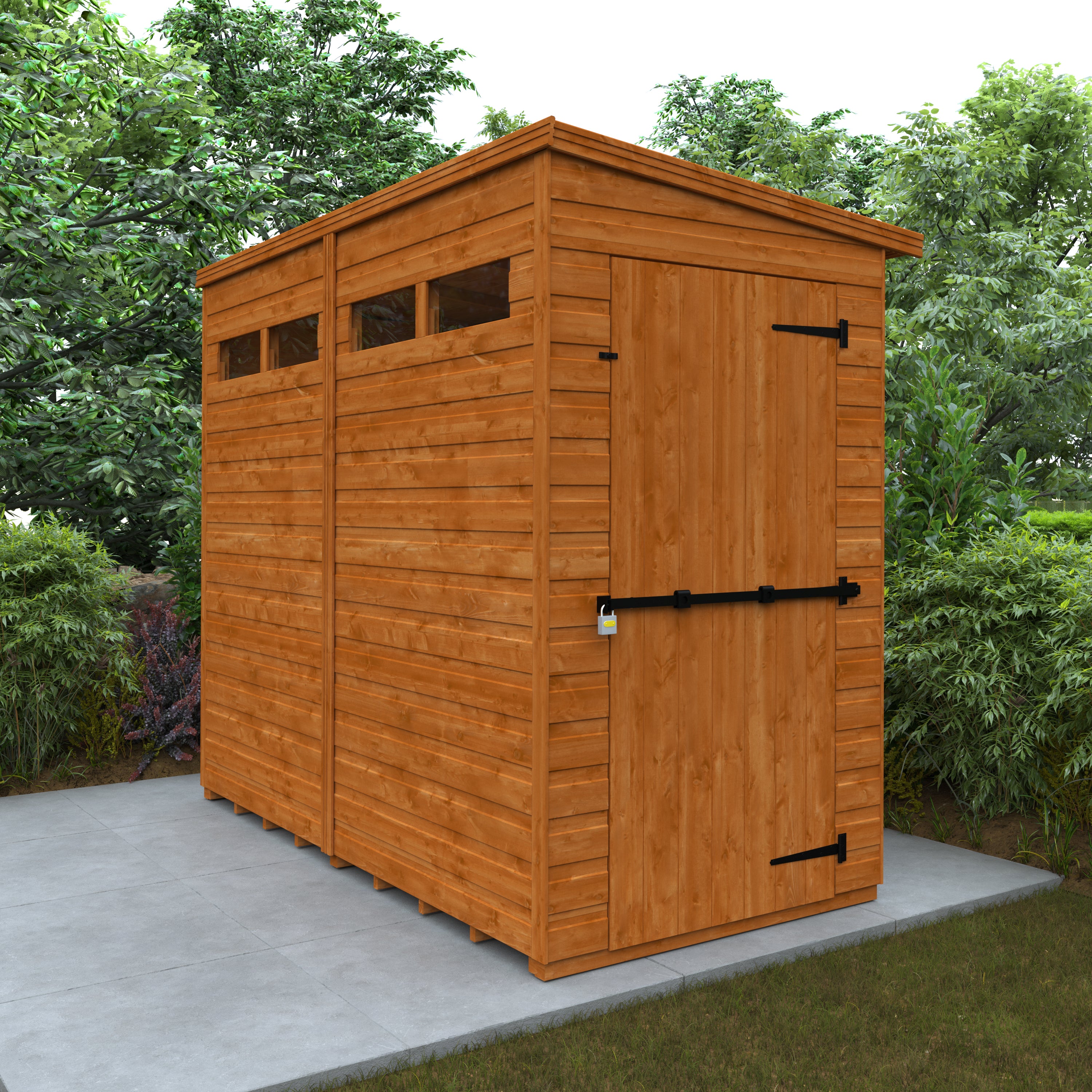 Flex Pent Security Single Door Garden Sheds