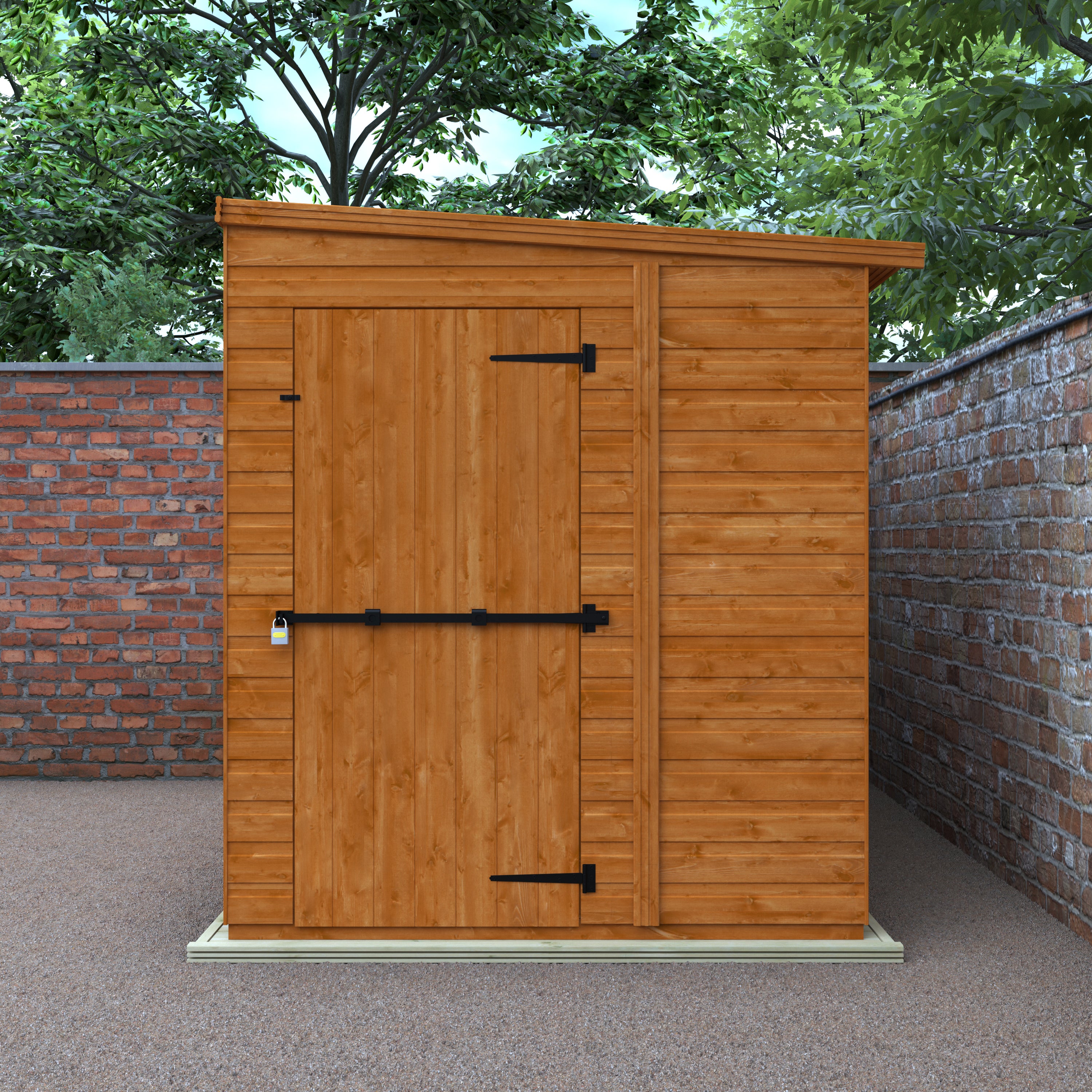 Flex Pent Security Single Door Garden Sheds