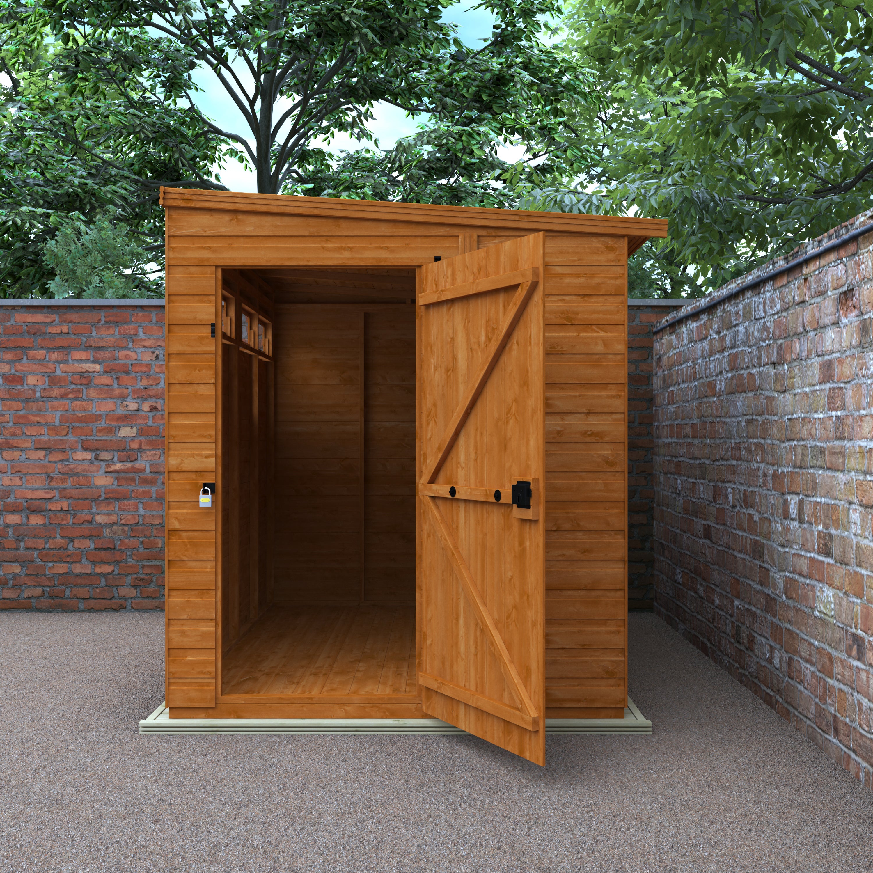 Flex Pent Security Single Door Garden Sheds
