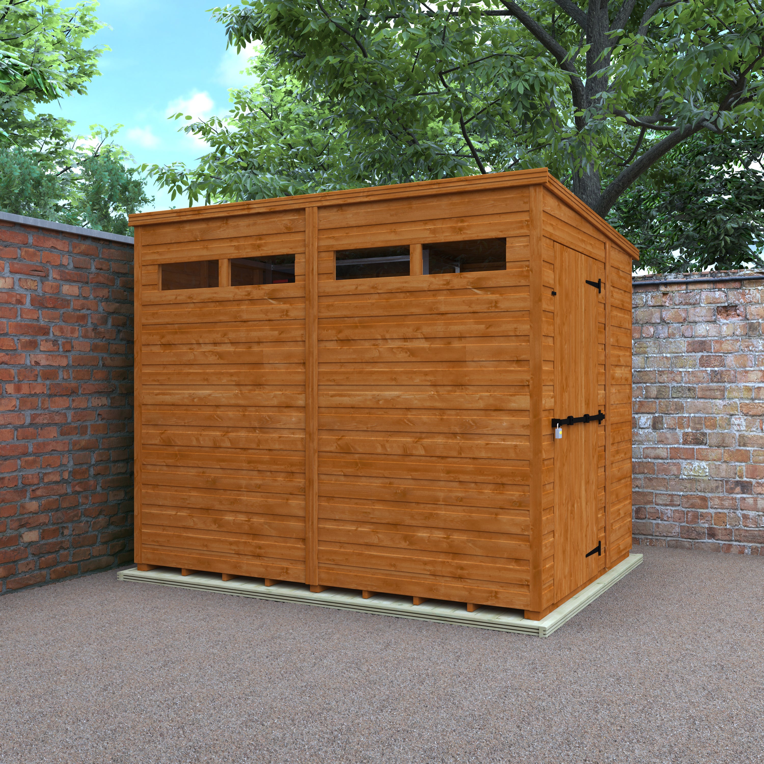 Flex Pent Security Single Door Garden Sheds