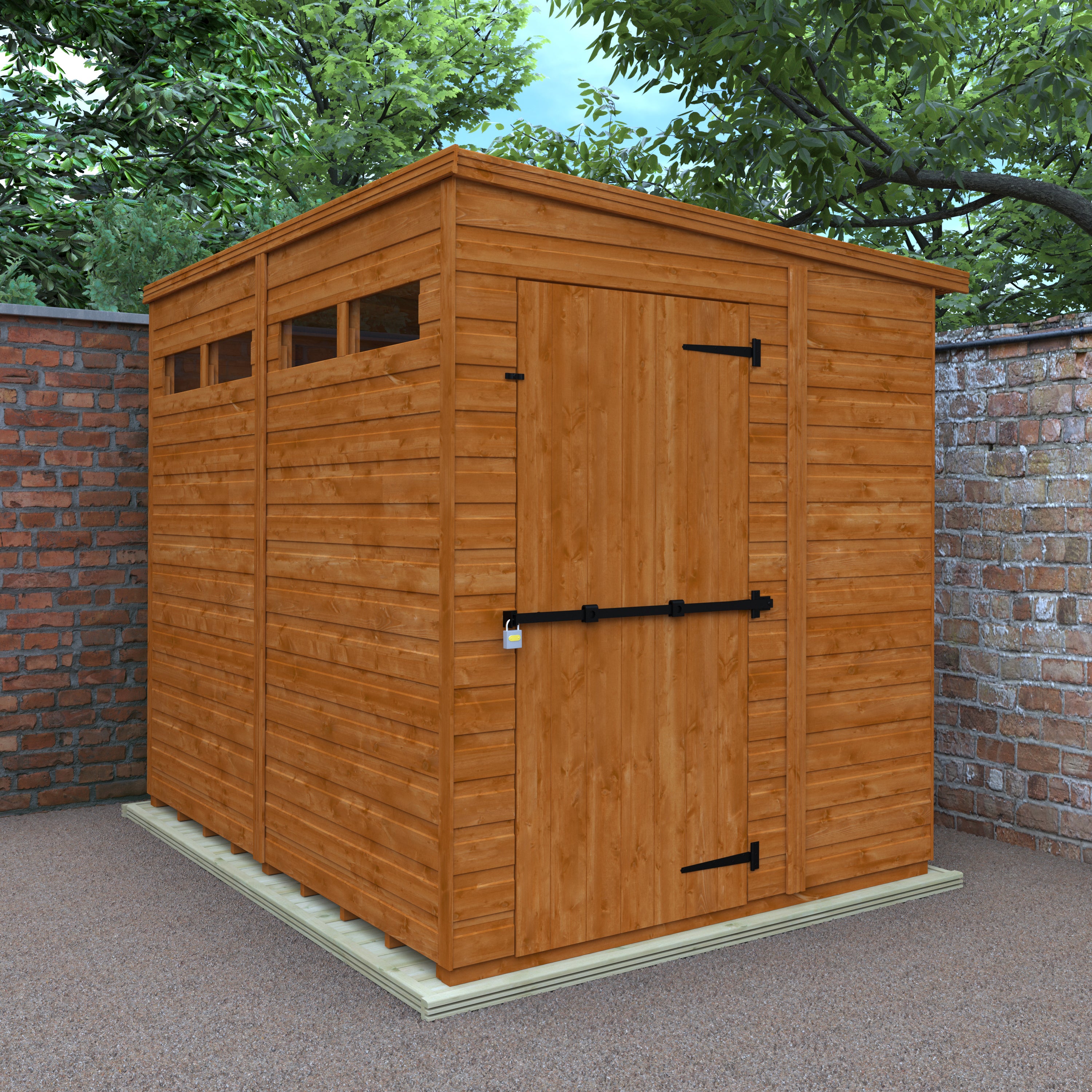 Flex Pent Security Single Door Garden Sheds