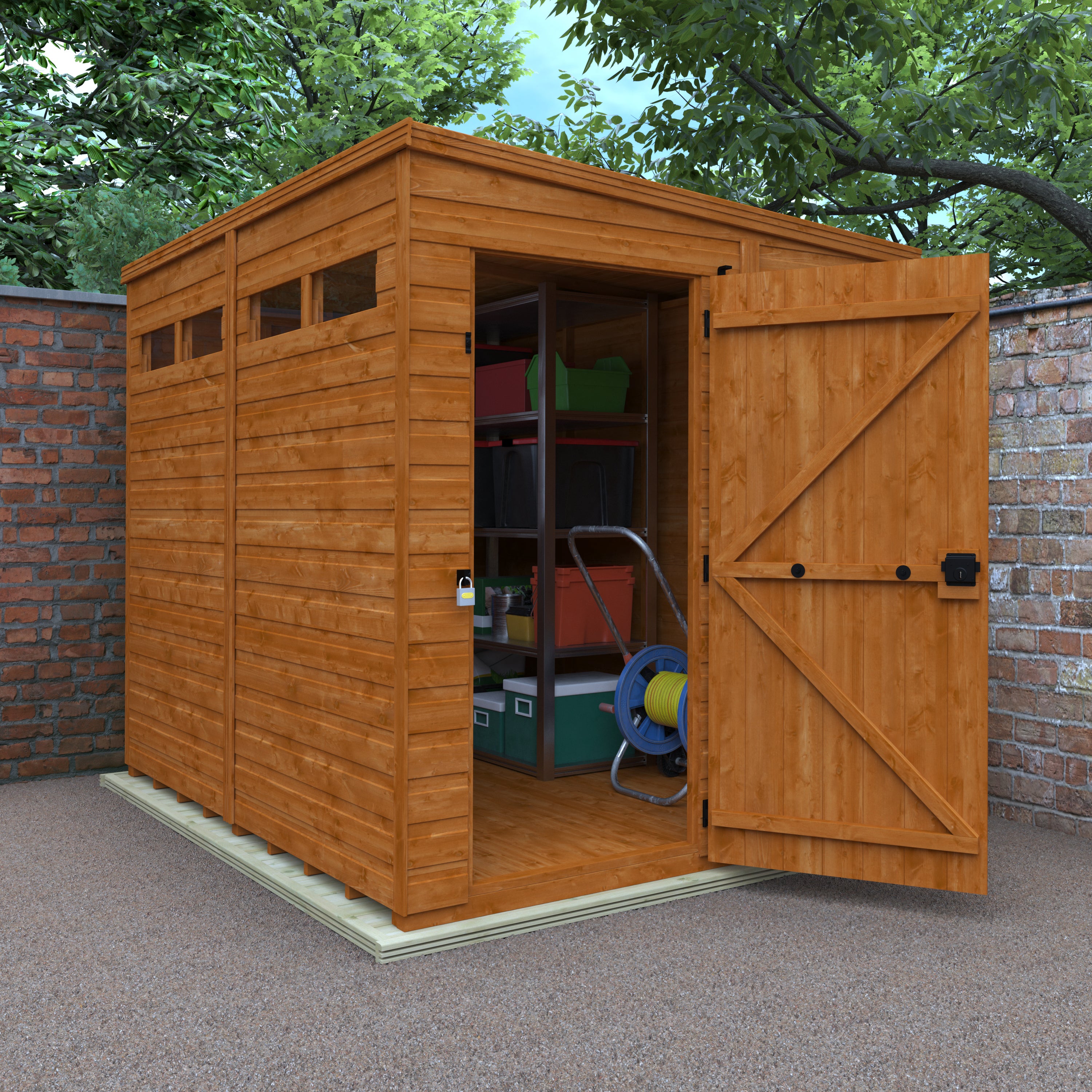 Flex Pent Security Single Door Garden Sheds