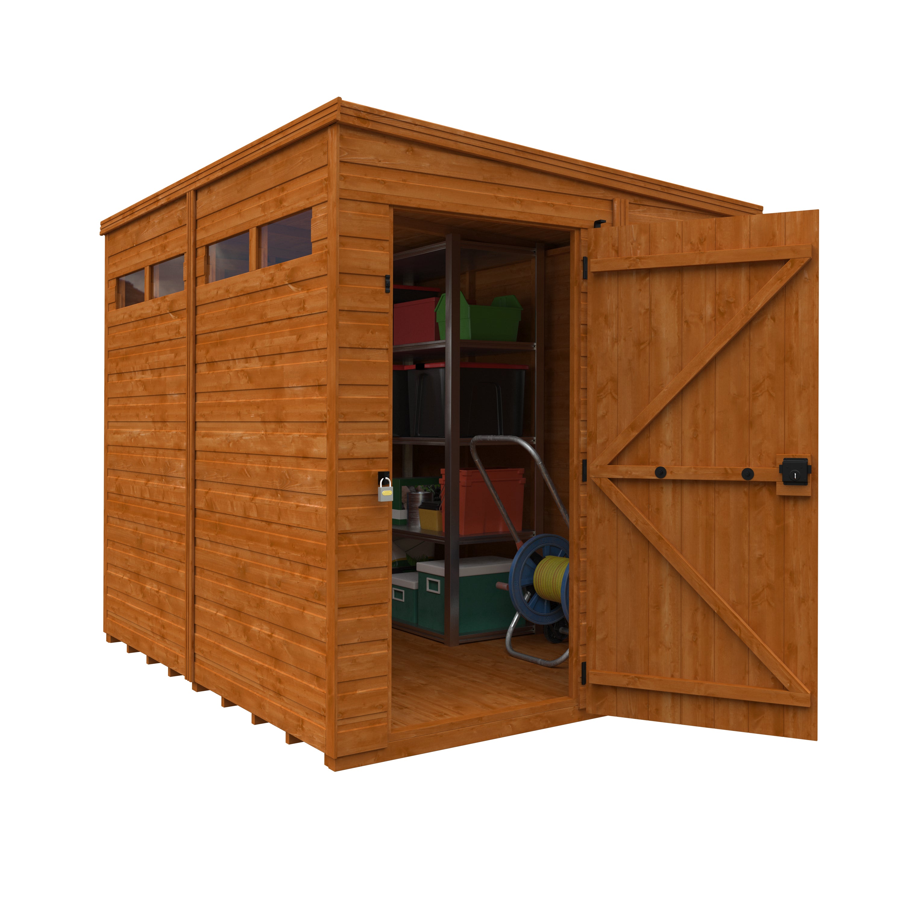 Flex Pent Security Single Door Garden Sheds